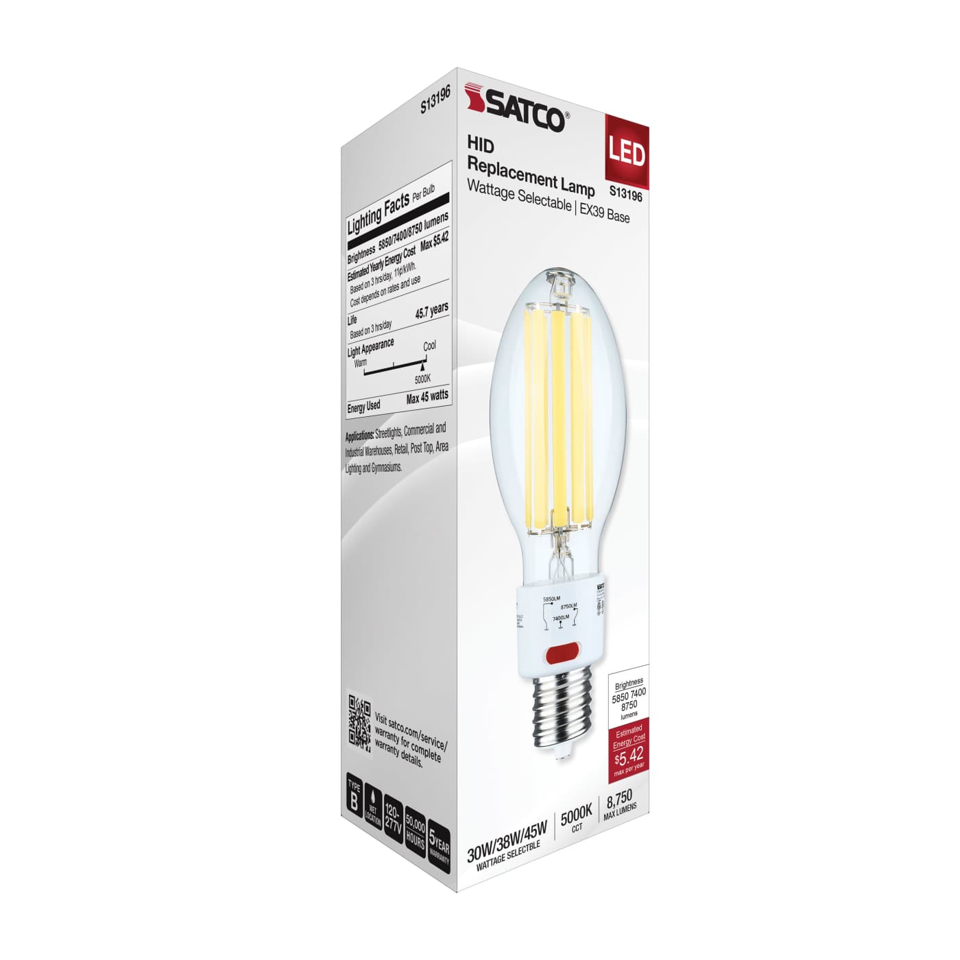 45W/LED/HID/ED28/850/EX39/CL - S13196