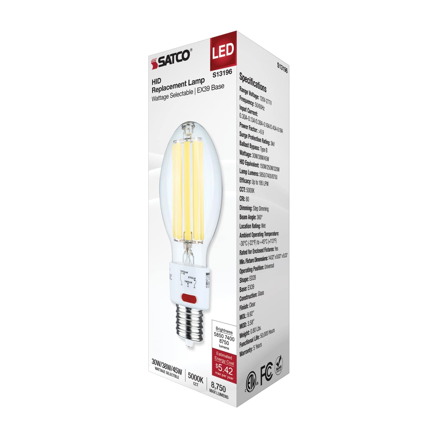 45W/LED/HID/ED28/850/EX39/CL - S13196