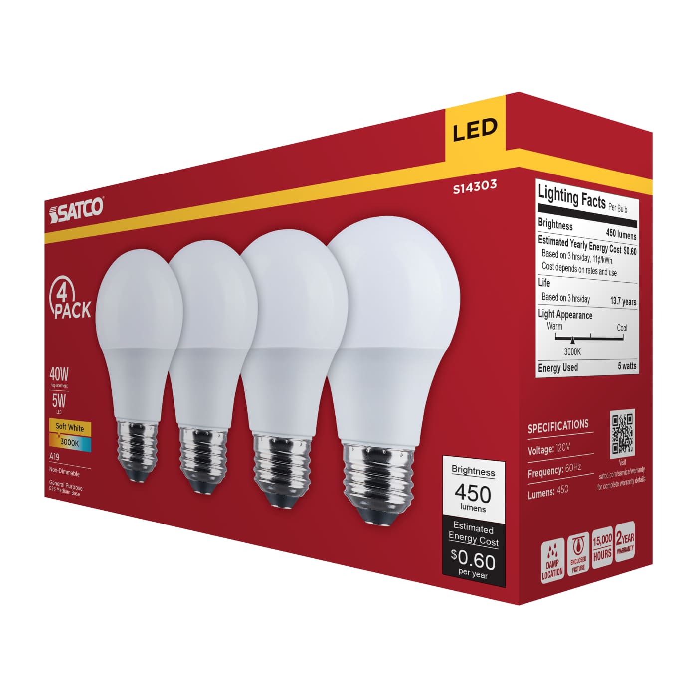 5A19L/830/E26/P/ND/4PK - S14303