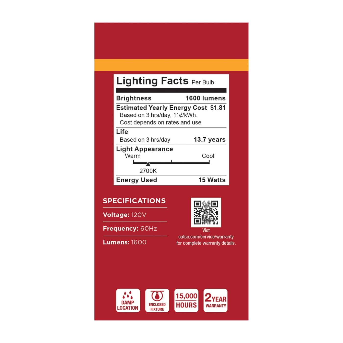 15A19L/827/E26/P/ND/1PK - S14332