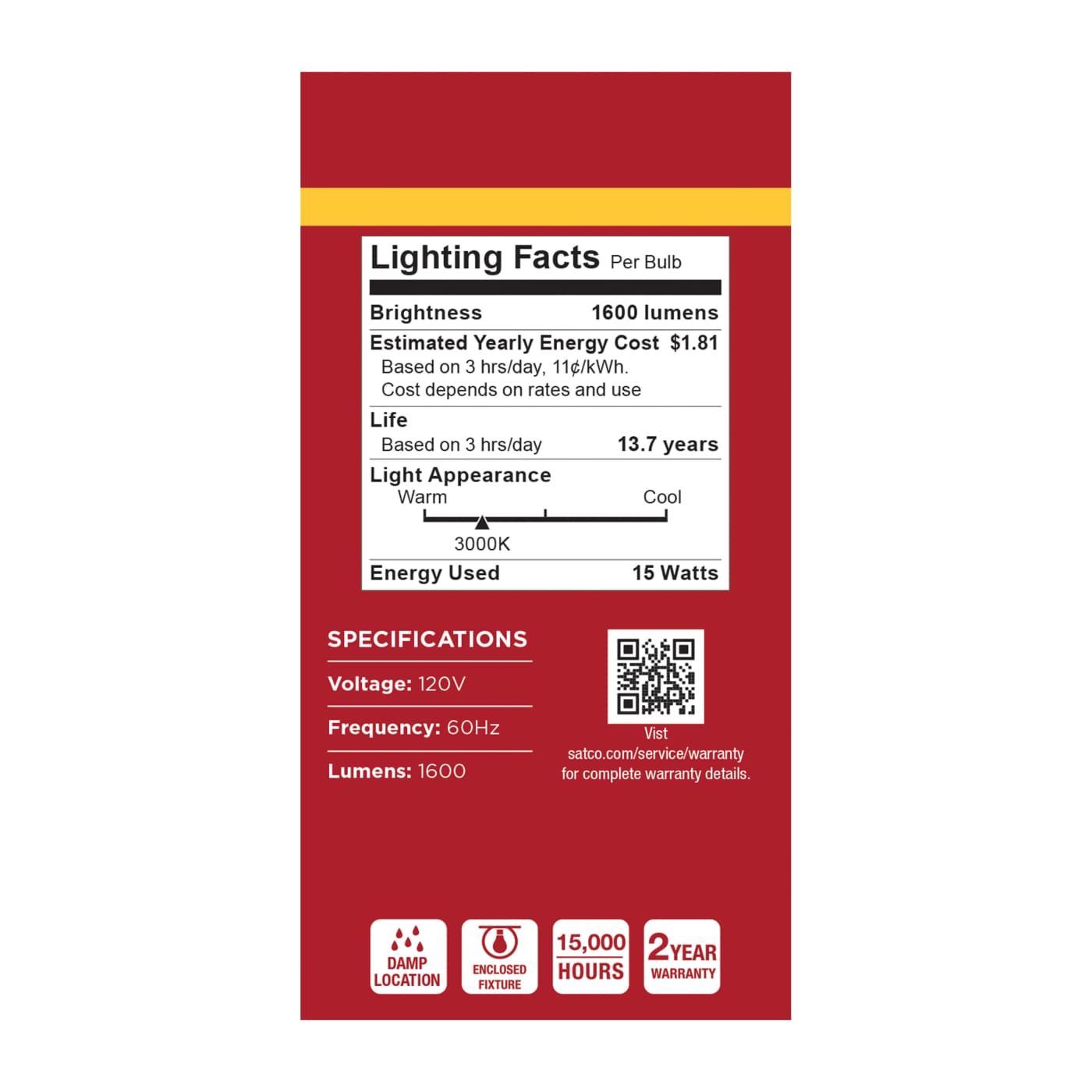 15A19L/830/E26/P/ND/1PK - S14335