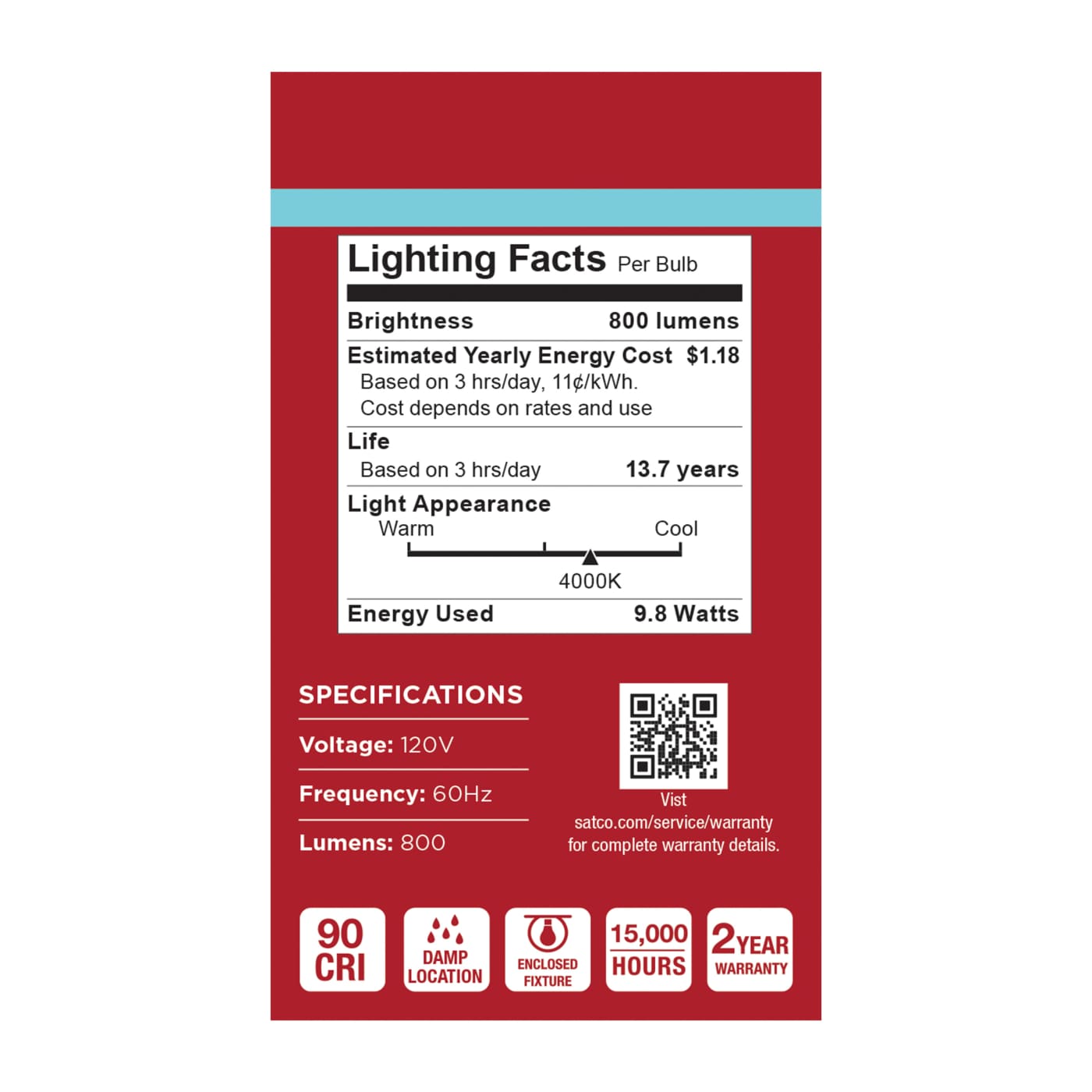 9.8A19L/940/E26/P/ND/1PK - S14358