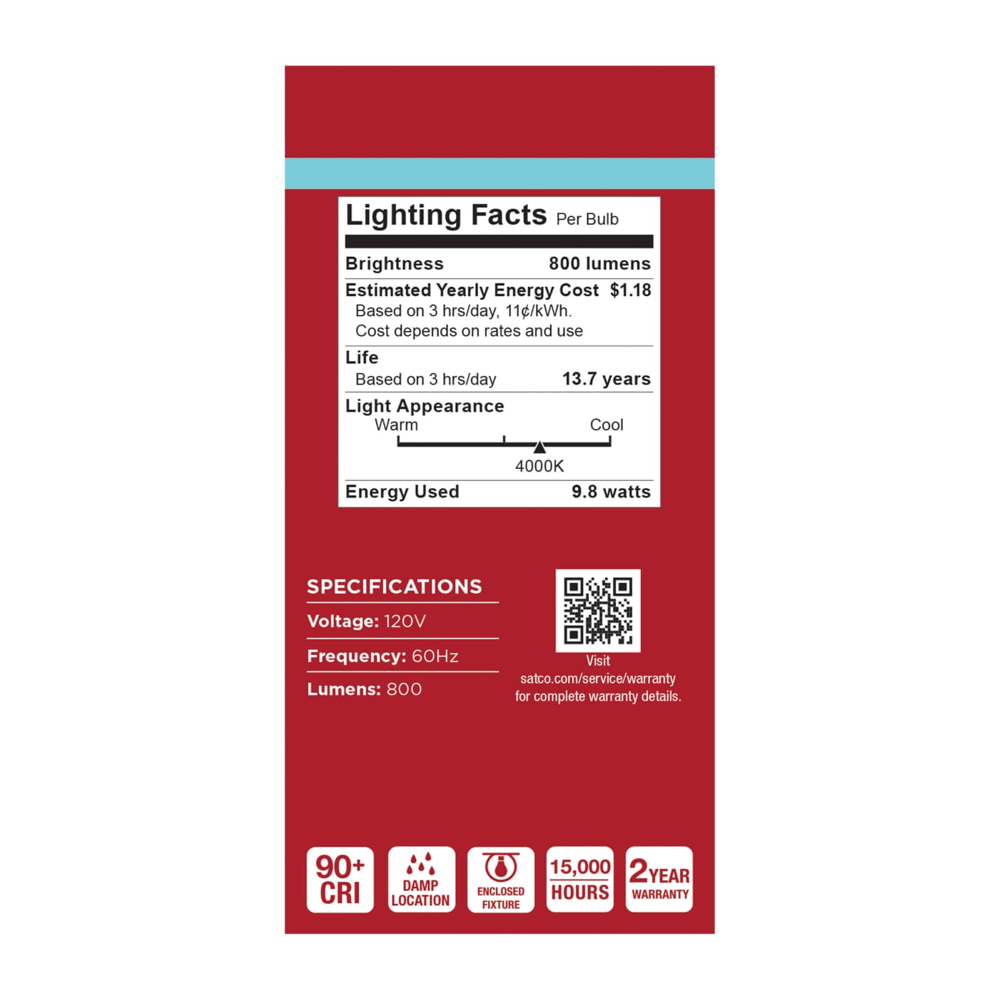 9.8A19L/940/E26/P/ND/4PK - S14359