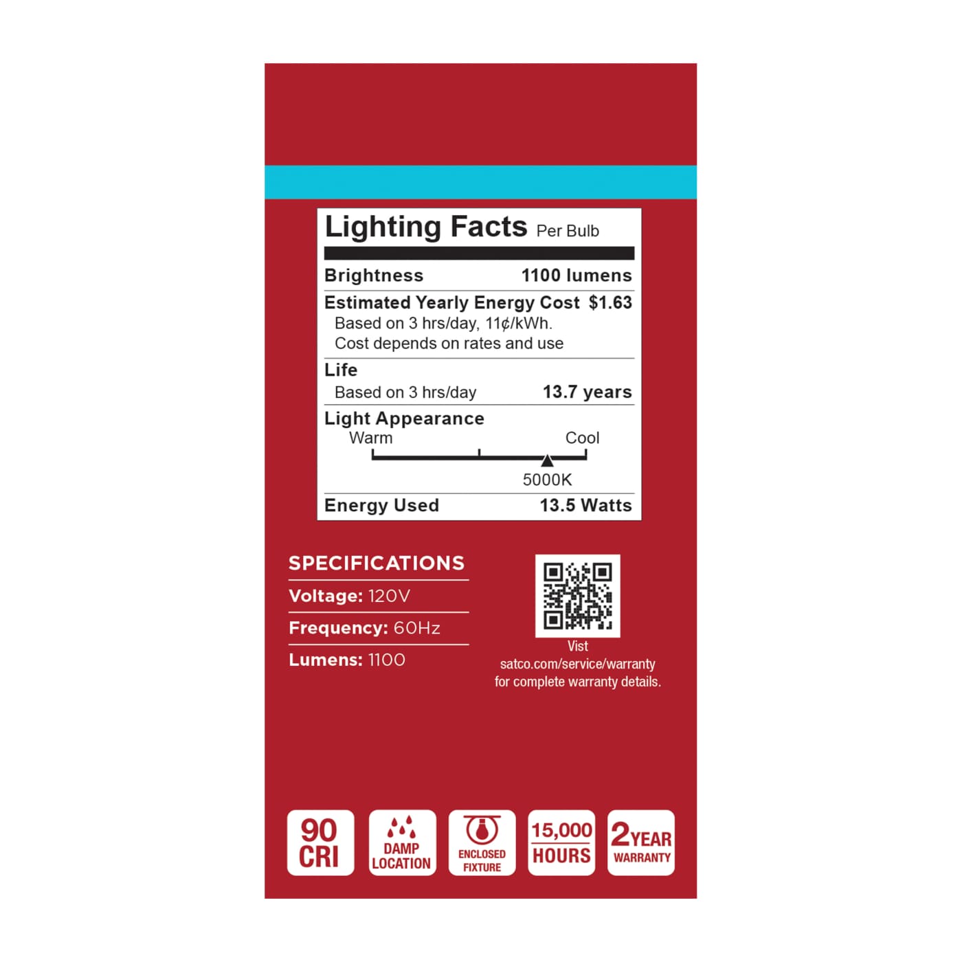 13.5A19L/950/E26/P/ND/1PK - S14374