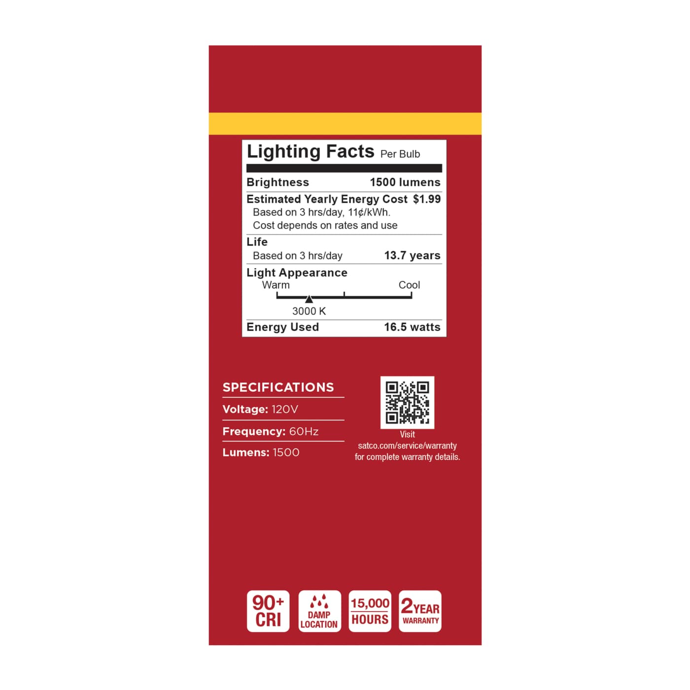 16.5A19L/930/E26/P/ND/4PK - S14378