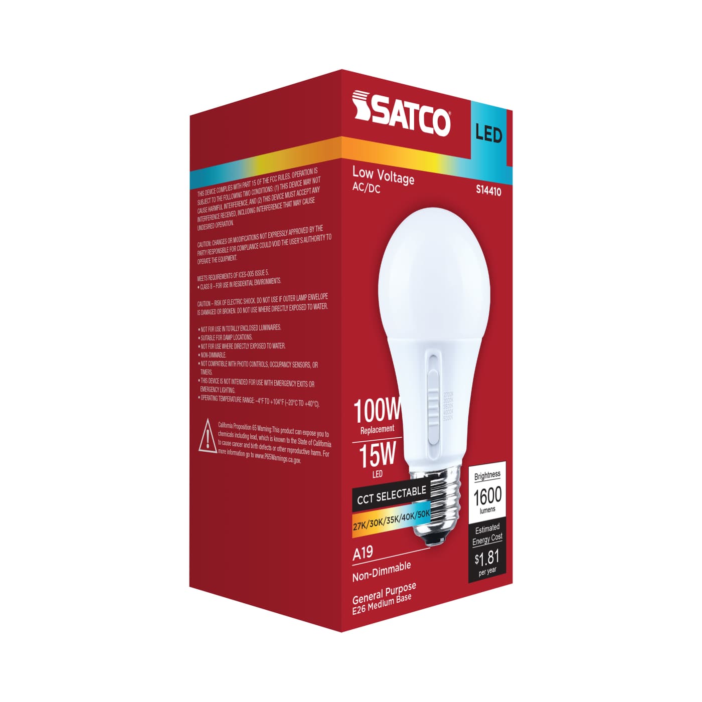 15A19L/8CCT5/E26/P/ND12-34V1PK - S14410