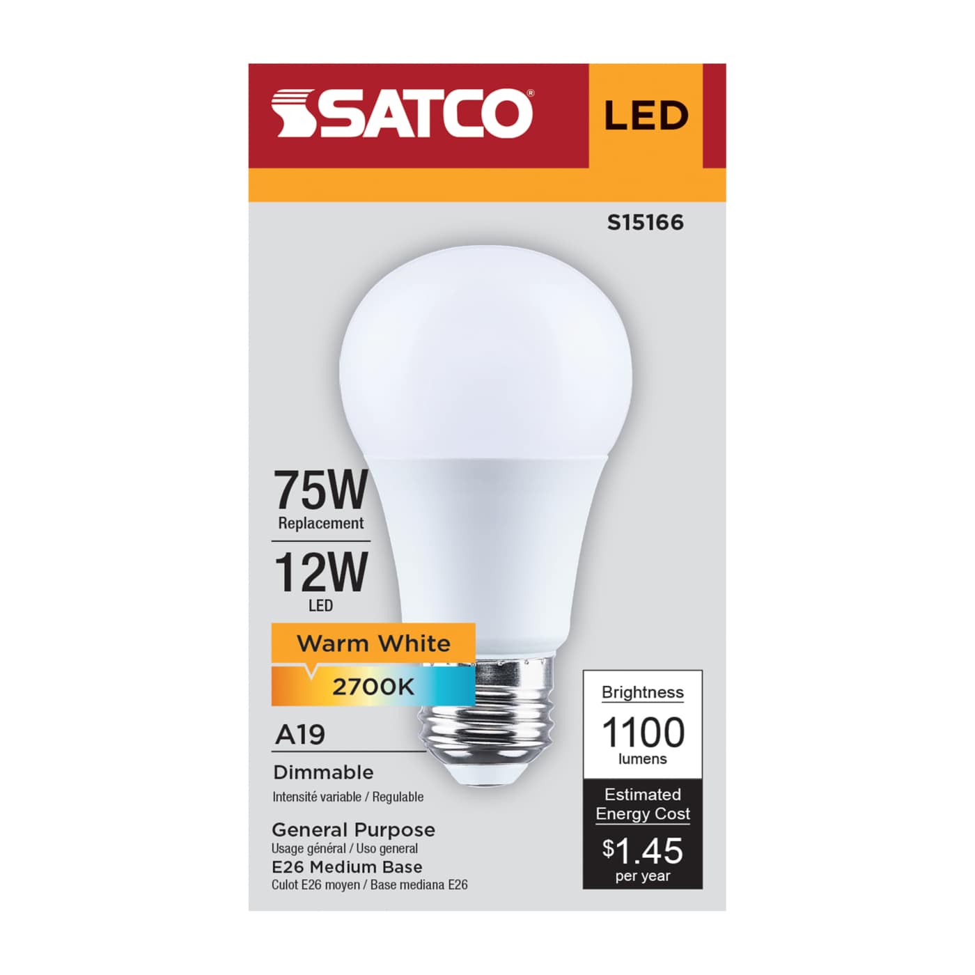 12A19L/927/E26/P/D/1PK - S15166