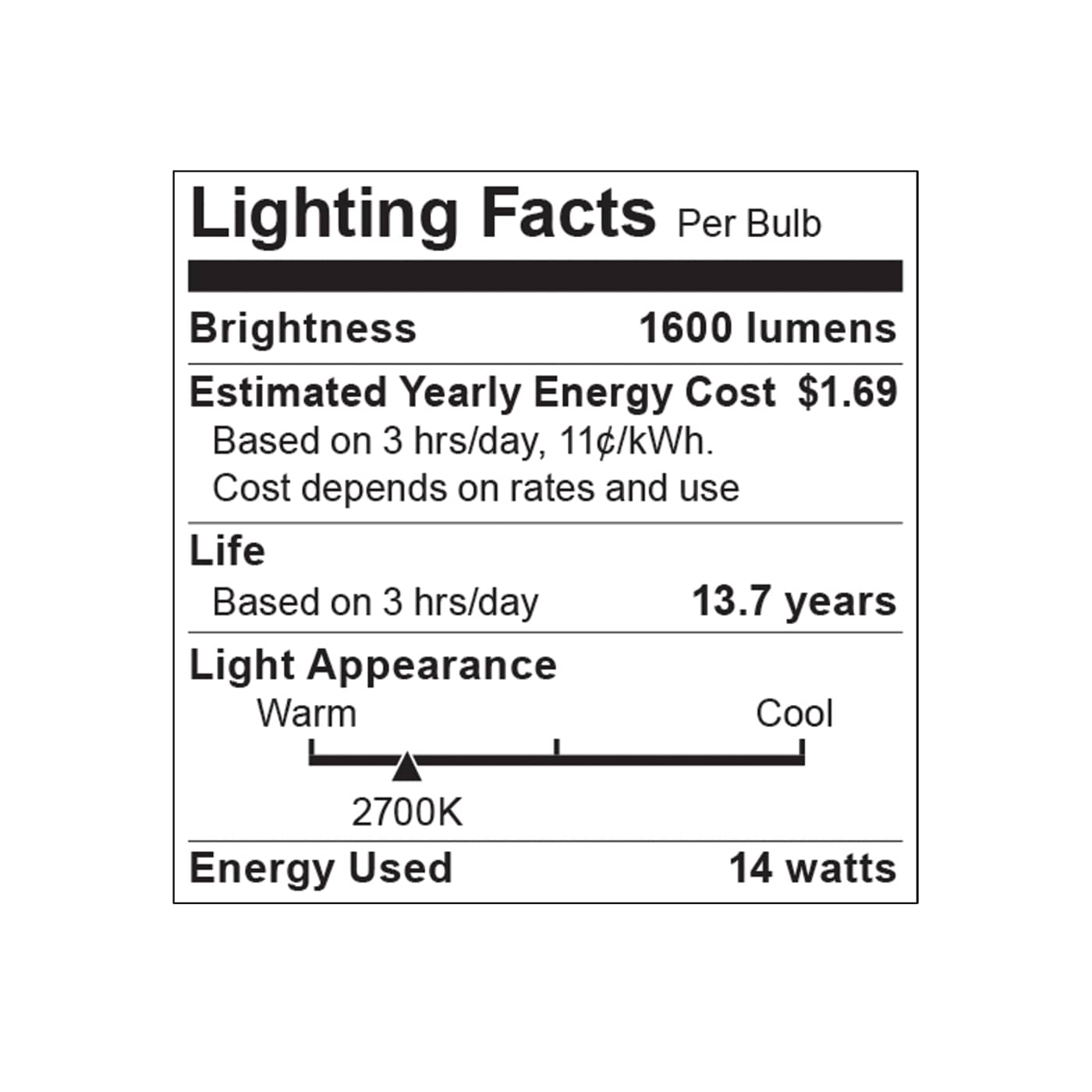14A19L/827/E26/P/D/4PK - S15174