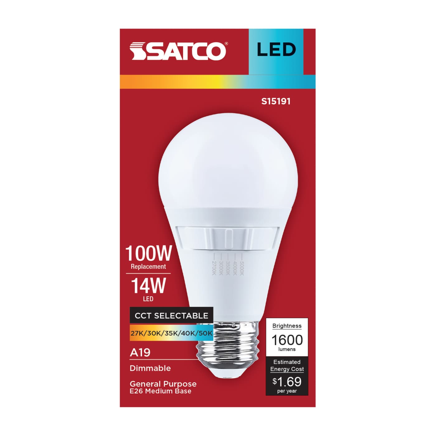 14A19L/8CCT5/E26/P/D/1PK - S15191