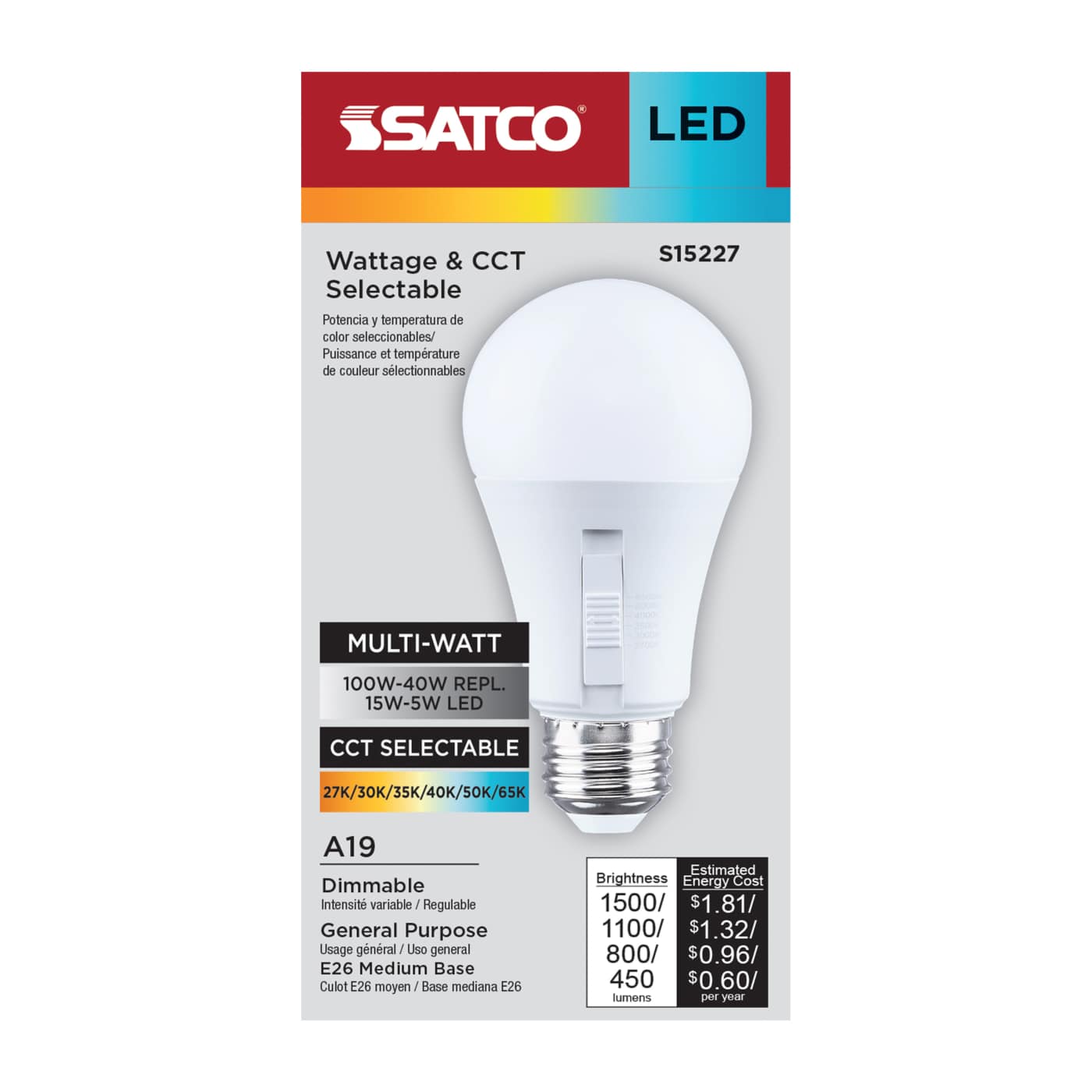 15SA19L/9CCT6/E26/P/D/1PK - S15227