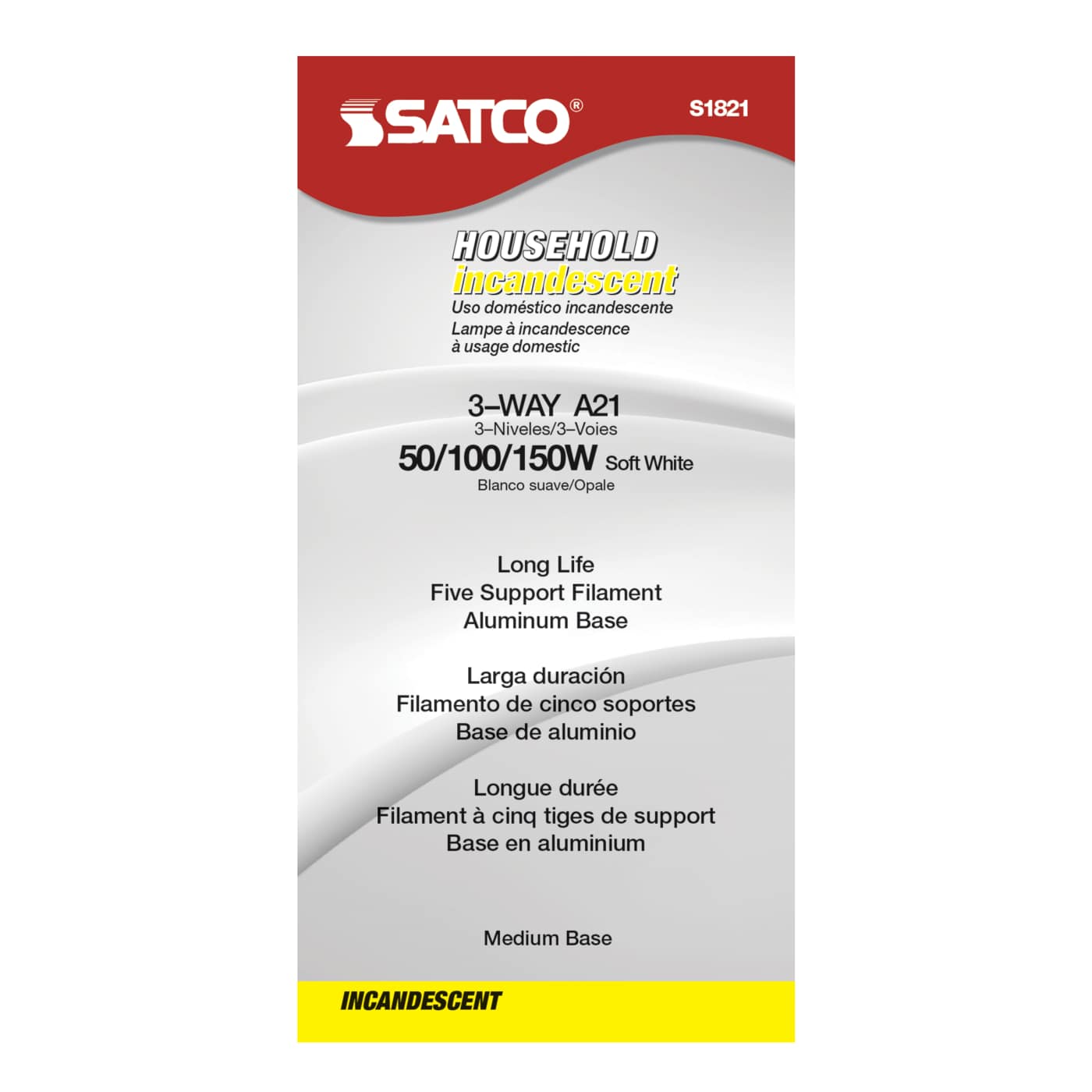 50-100-150W 3-WAY LONG LIFE - S1821