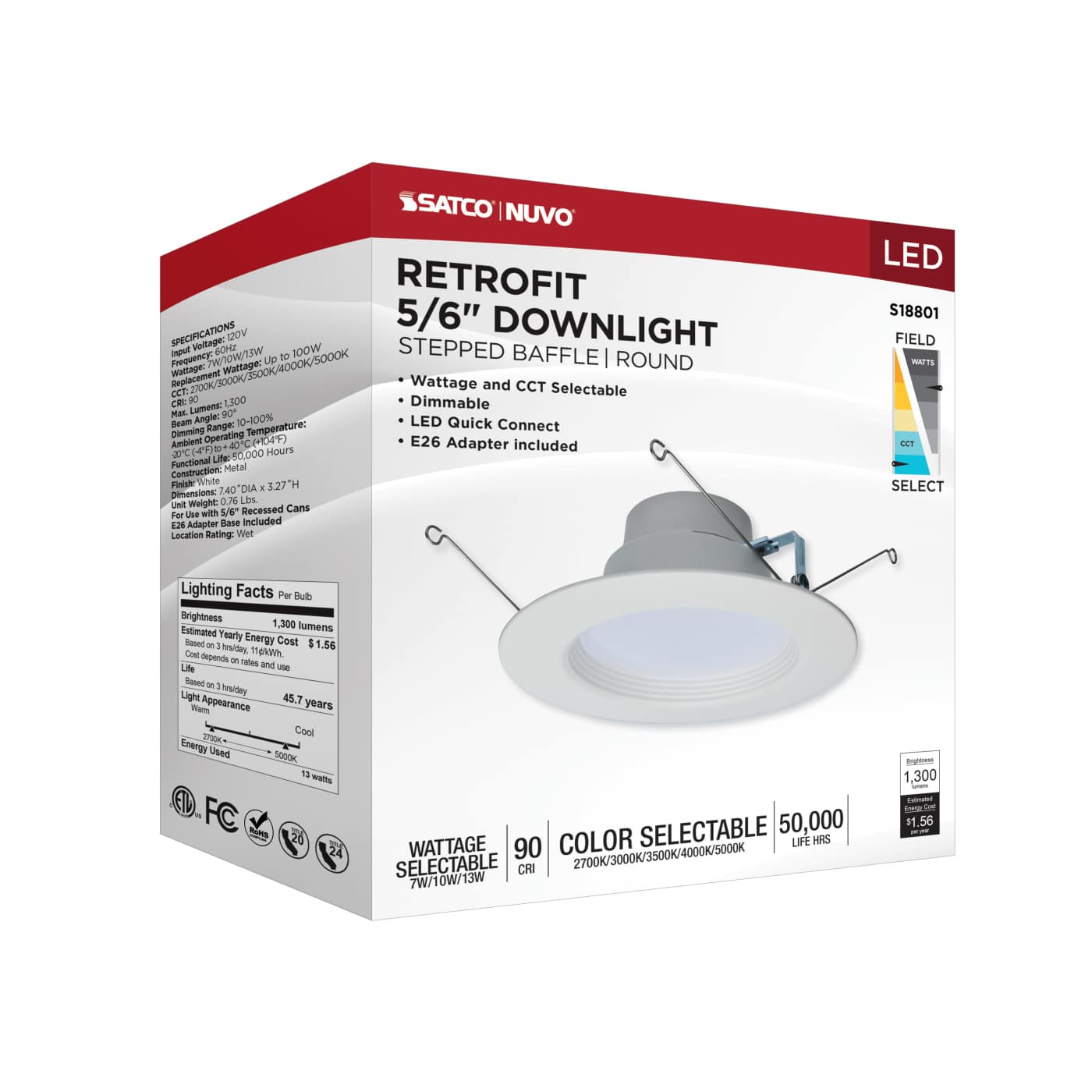 13LED/RDL/5-6/WS/5CCT/RD - S18801