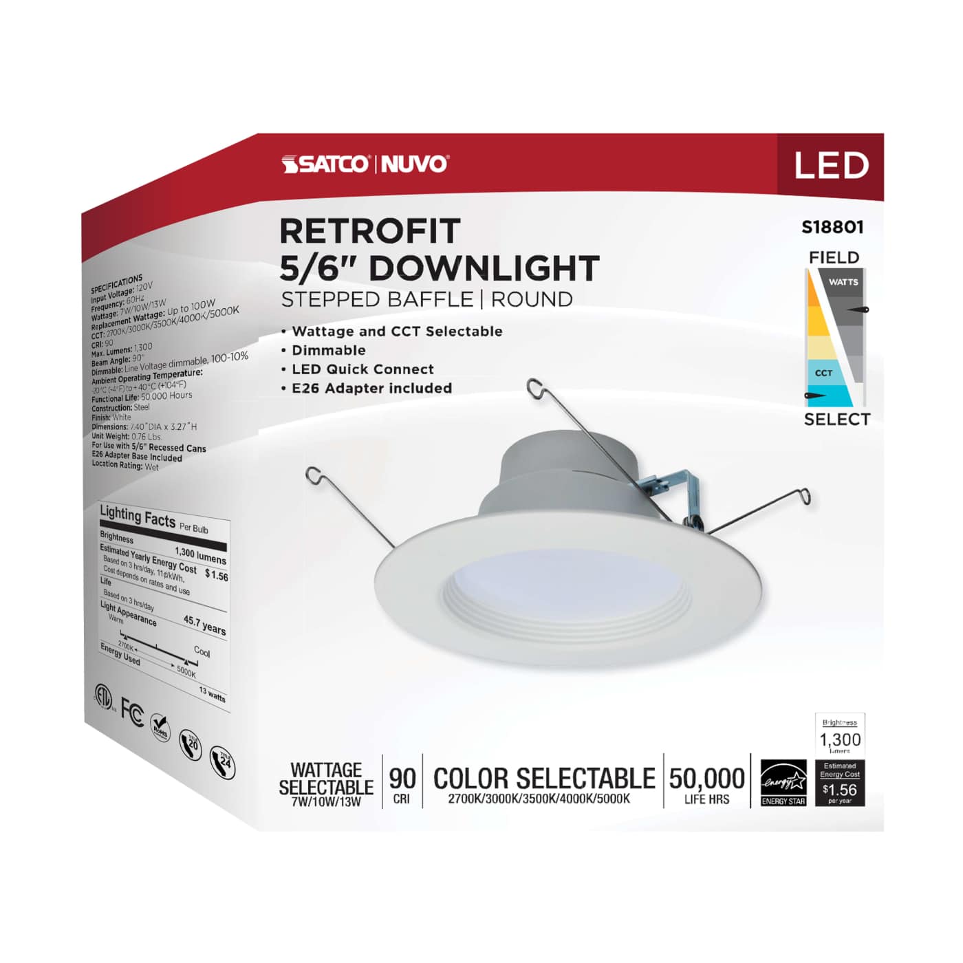 14.5LED/RDL/5-6/WS/5CCT/SQ - S18803