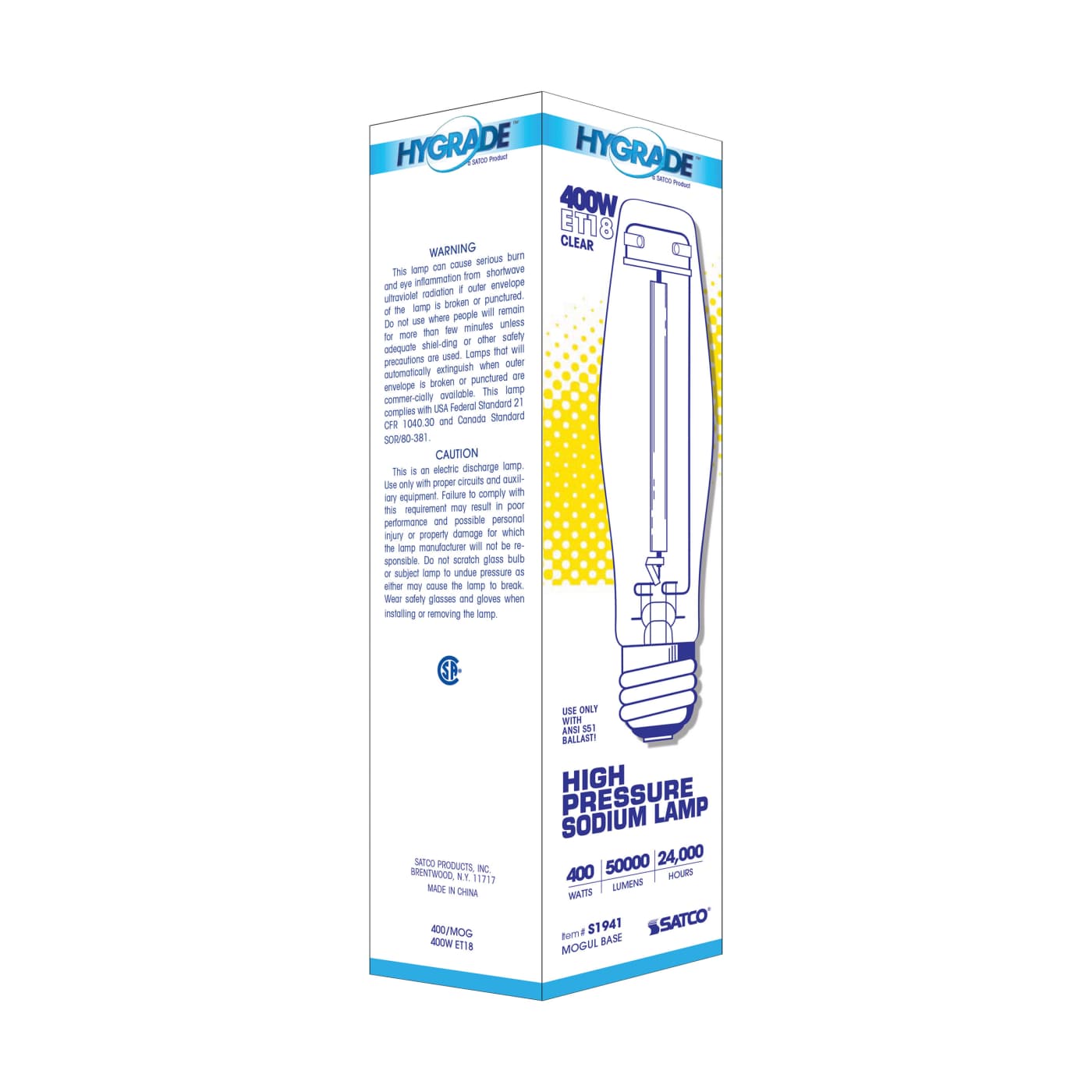 LU400 CLEAR HPS MOG ET18 - S1941