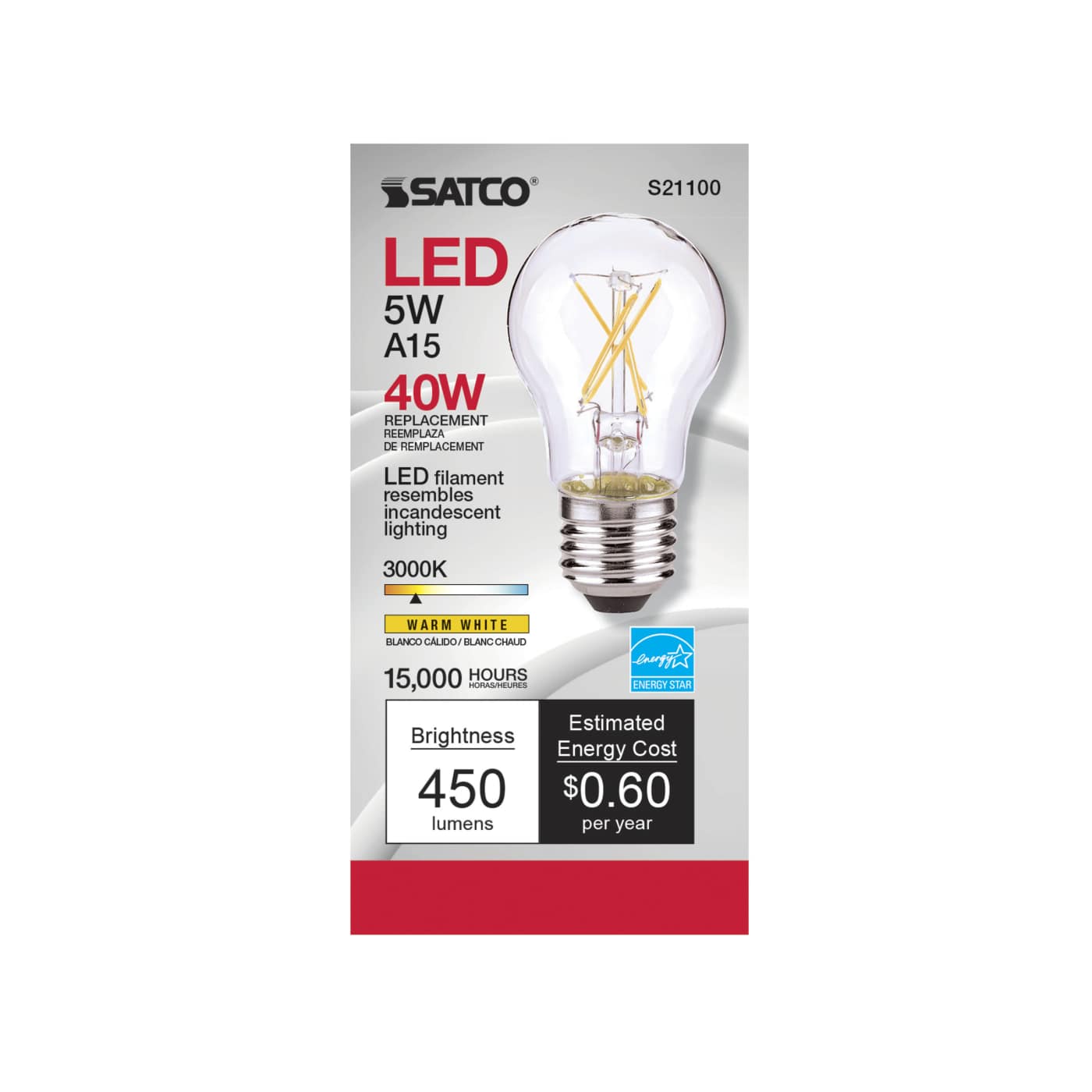 5A15/CL/LED/E26/3K/ES/120V - S21100
