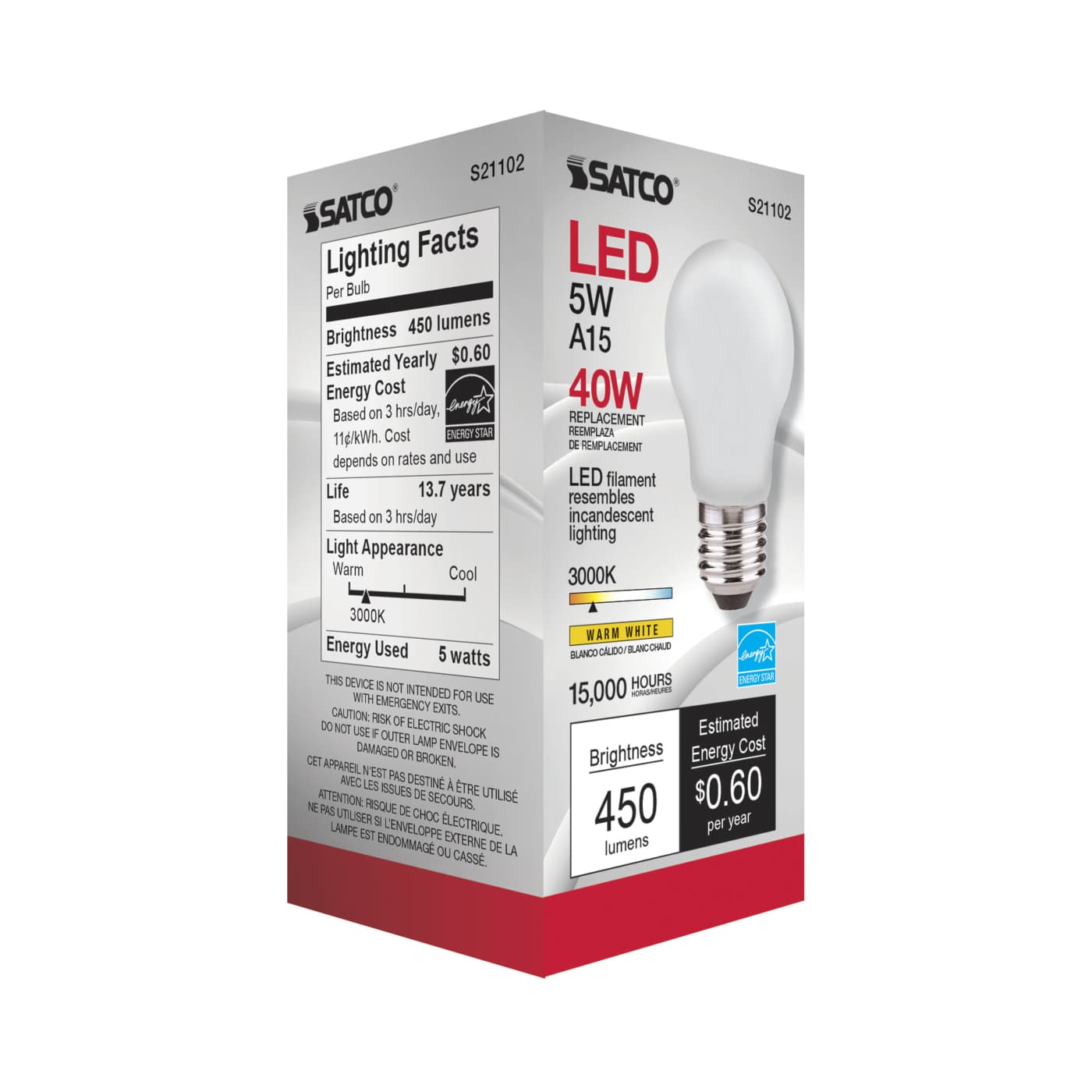 5A15/FR/LED/E26/3K/ES/120V - S21102