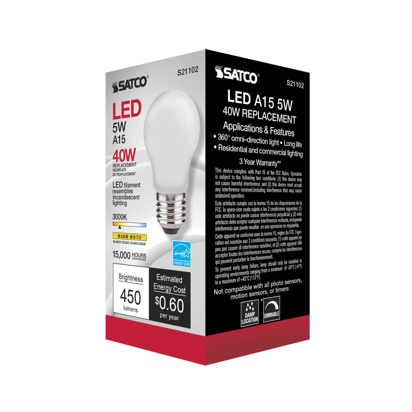 5A15/FR/LED/E26/3K/ES/120V - S21102