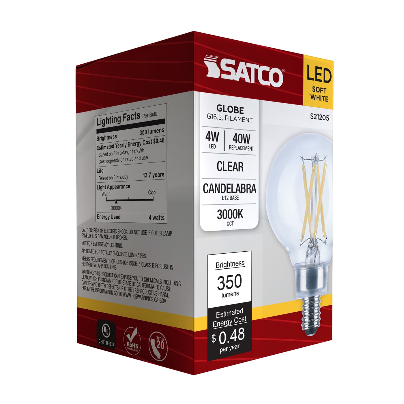 4G16.5/LED/CL/930/120V/E12 - S21205