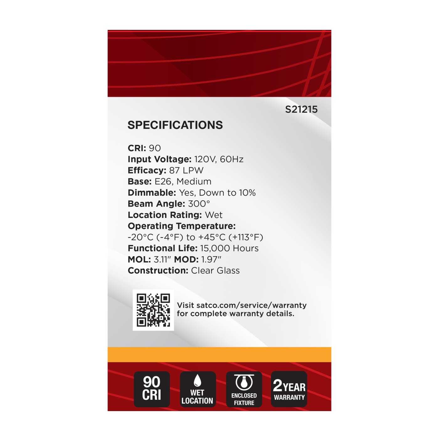 4G16.5/LED/CL/927/120V/E26 - S21215