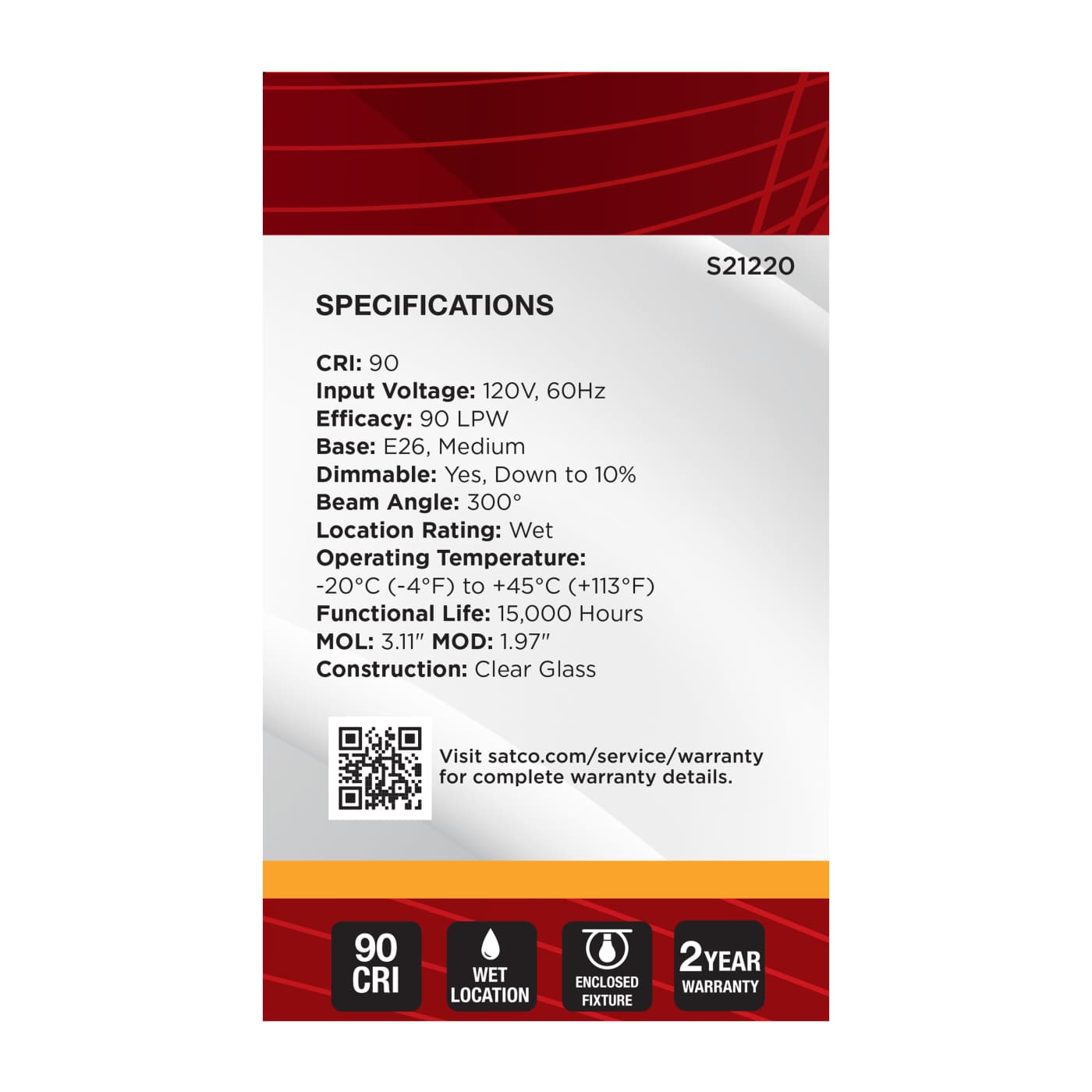 5.5G16.5/LED/CL/927/120V/E26 - S21220