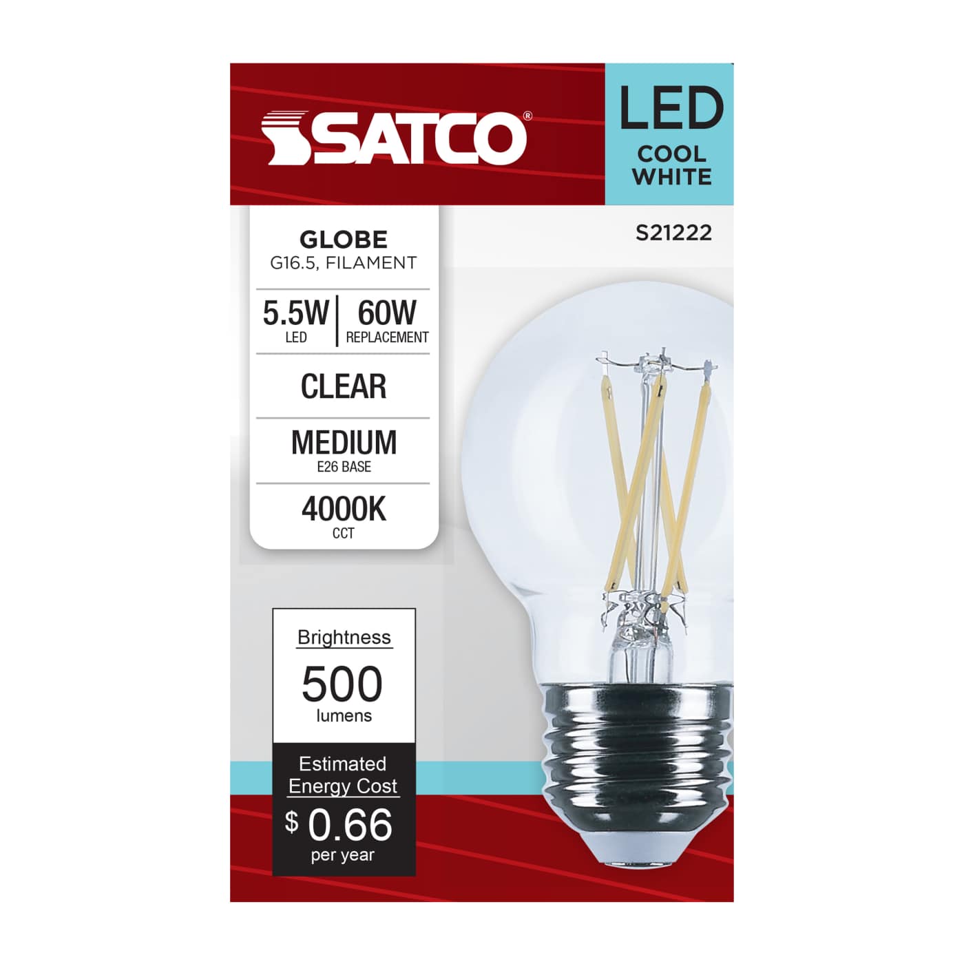 5.5G16.5/LED/CL/940/120V/E26 - S21222