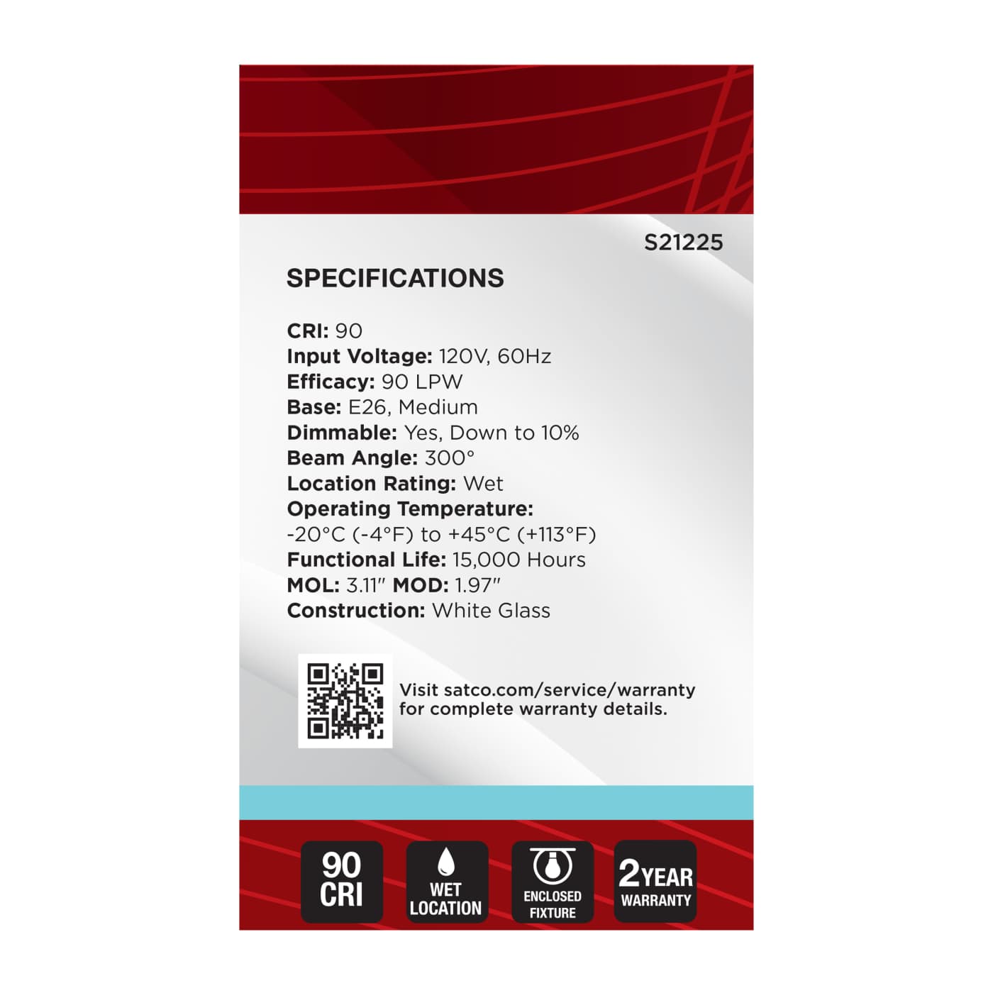 5.5G16.5/LED/WH/940/120V/E26 - S21225