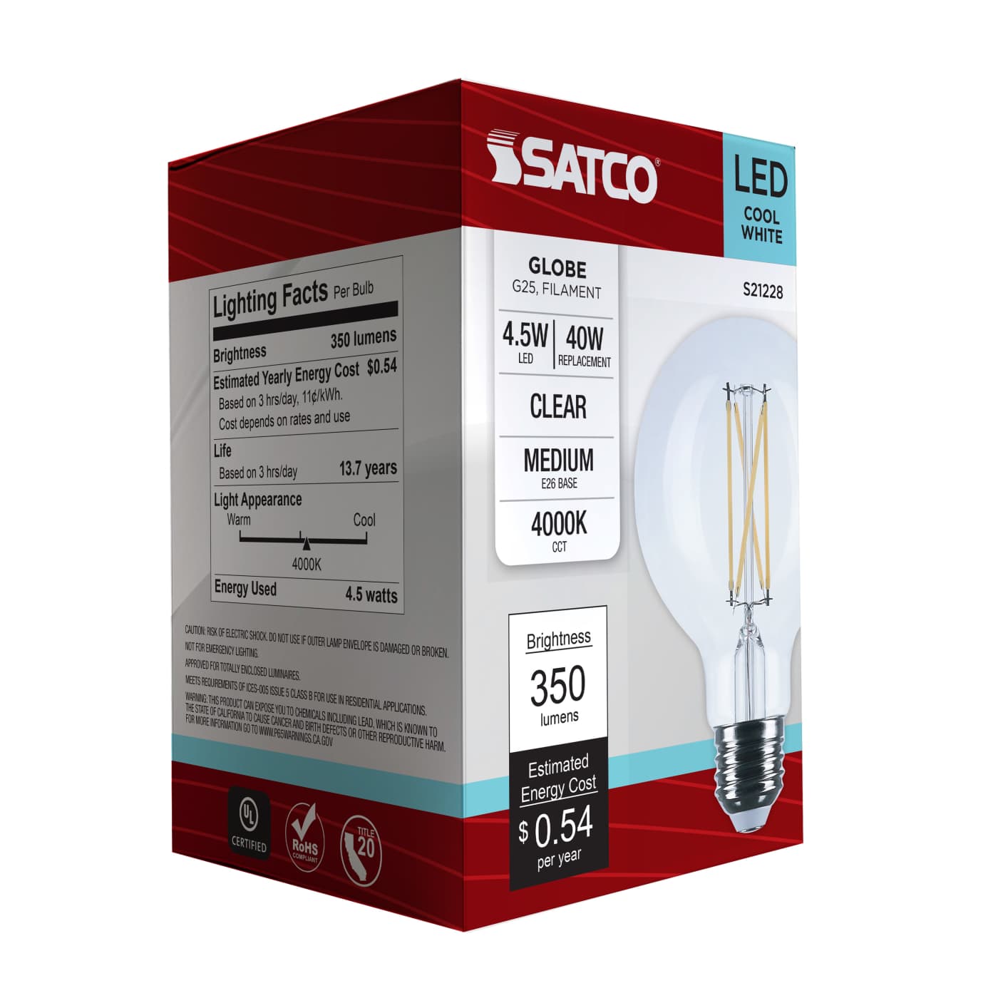 4.5G25/LED/CL/940/120V - S21228