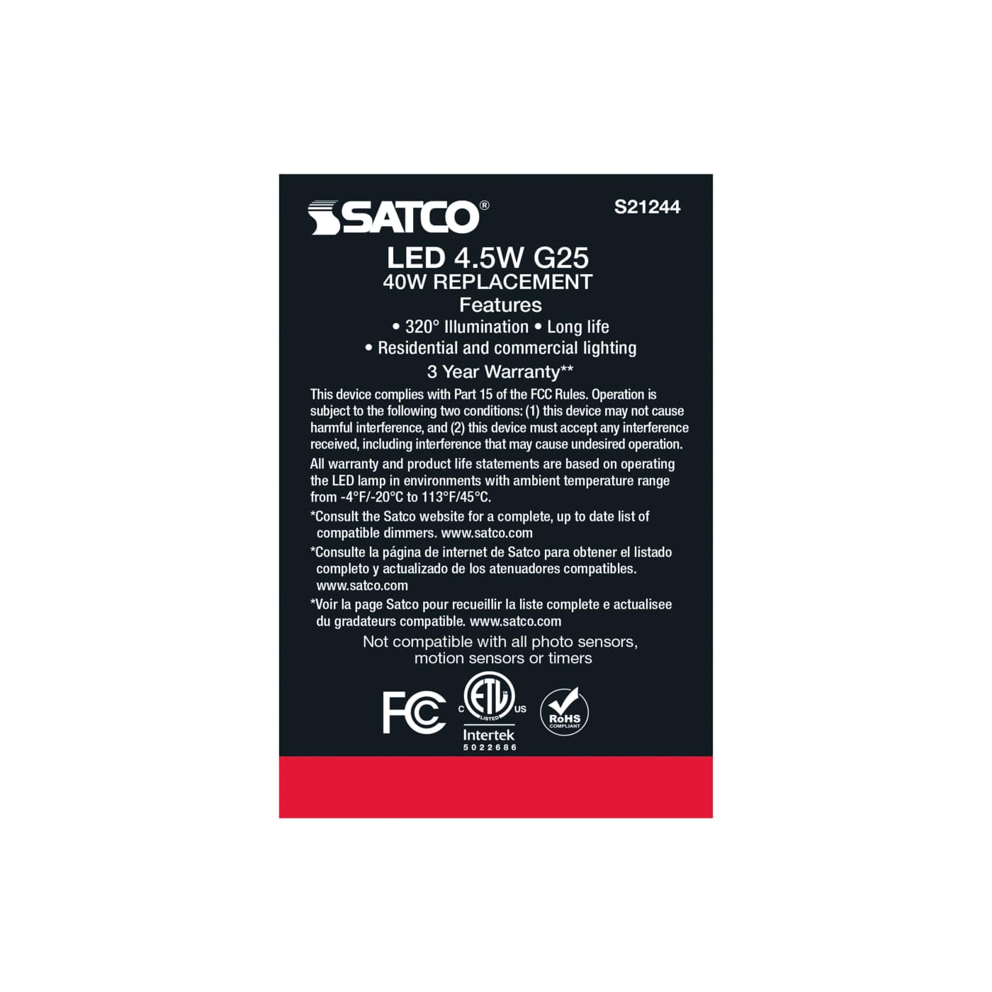 4.5G25/LED/WH/927/120V/2PK - S21244