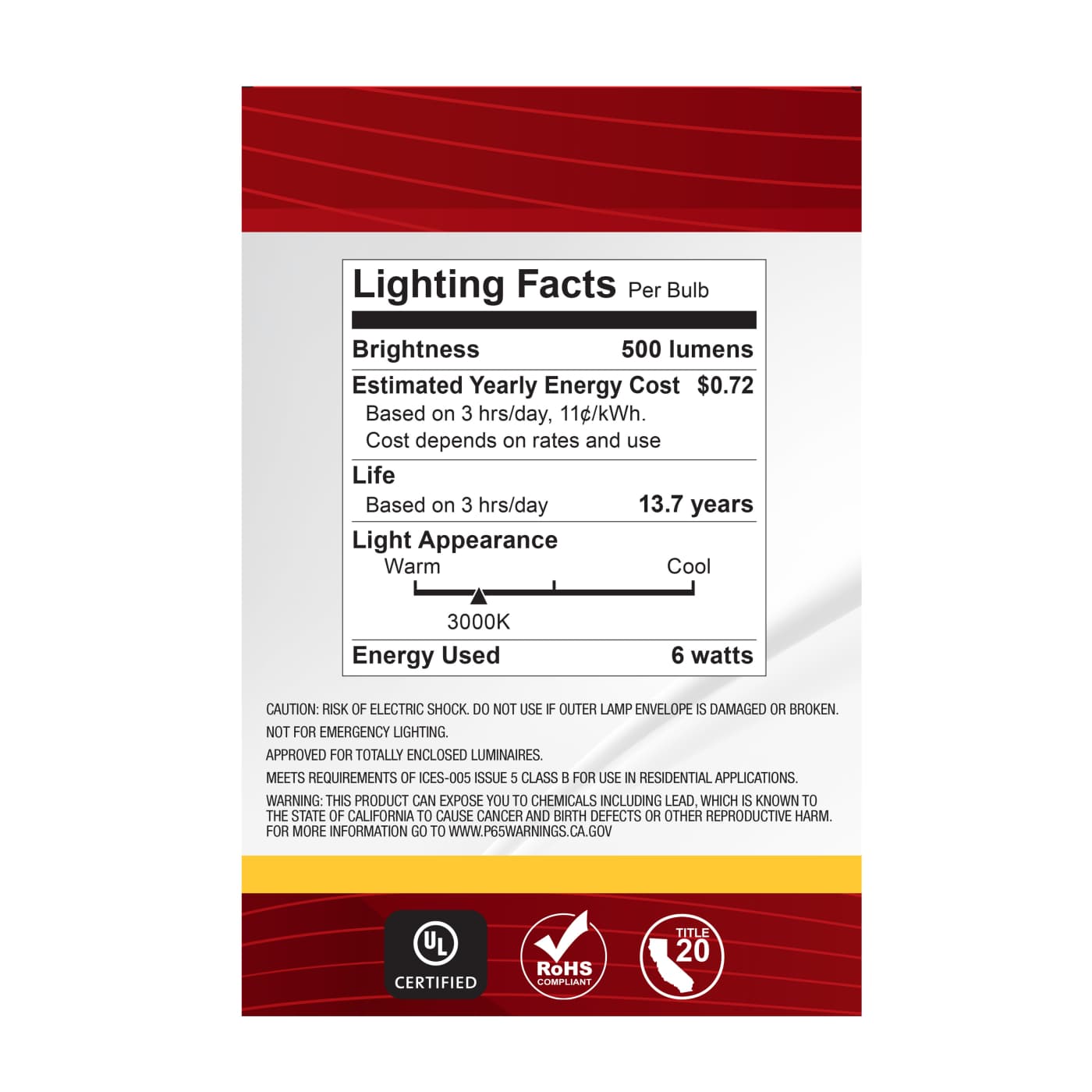 6G25/LED/WH/927/120V/2PK - S21247