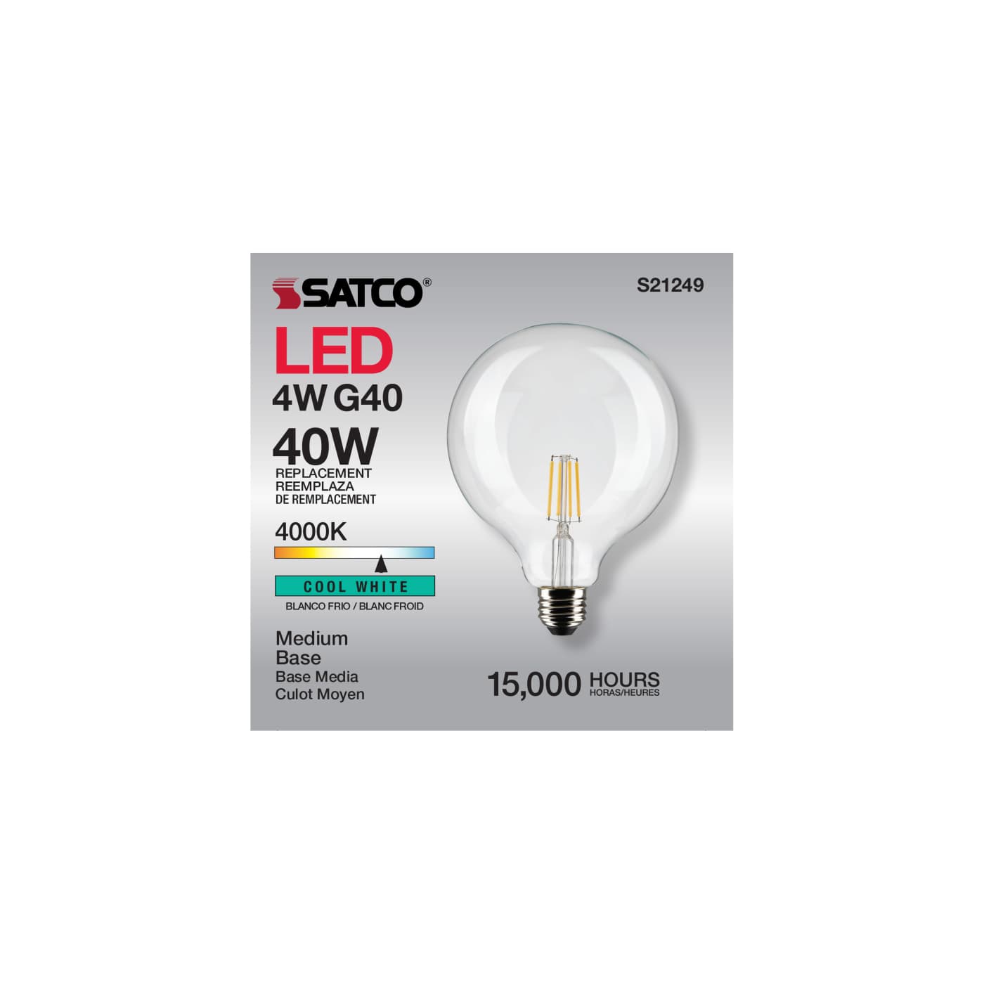 4G40/CL/LED/E26/940/120V - S21249