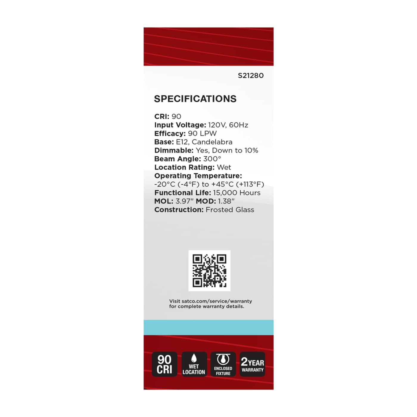 5.5B11/LED/940/FR/120V/E12 - S21280