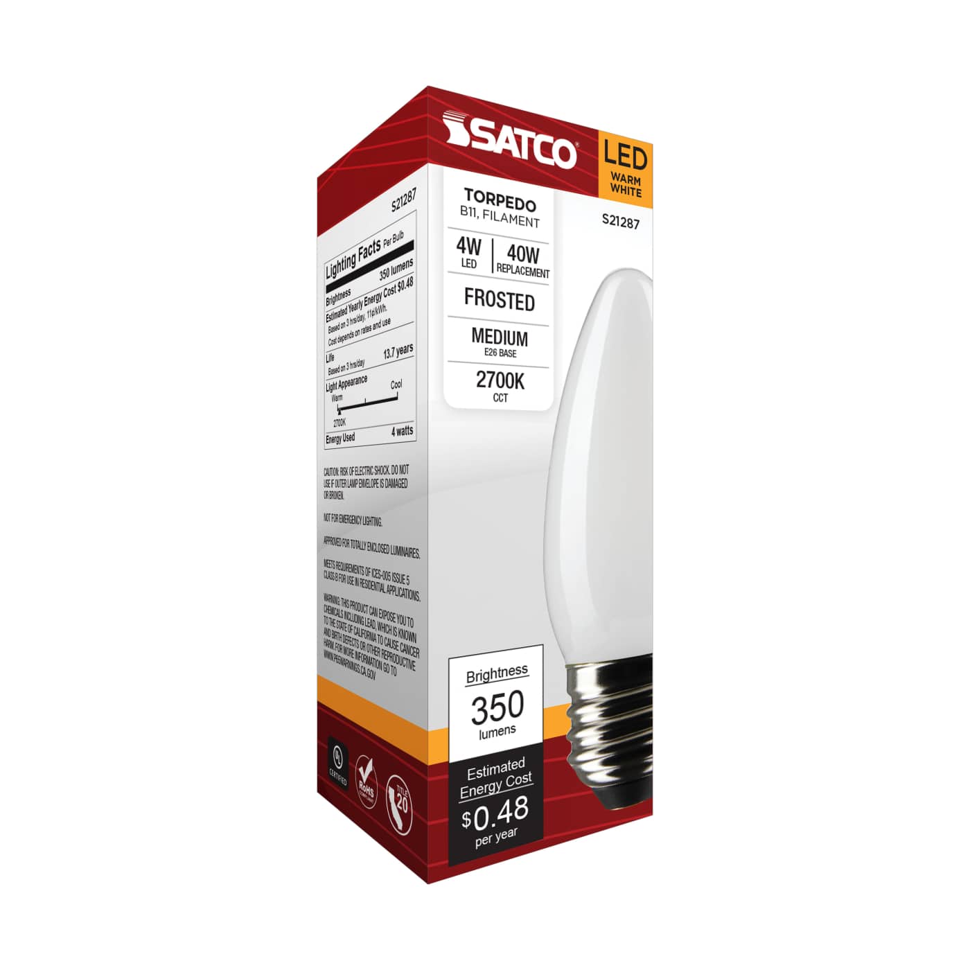 4B11/LED/927/FR/120V/E26 - S21287