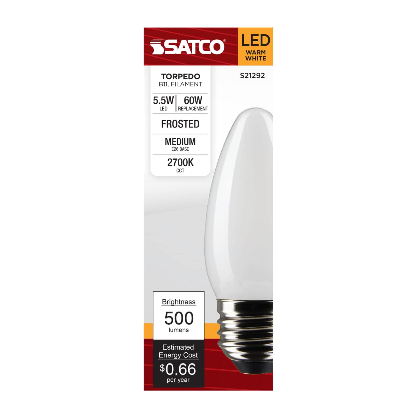 5.5B11/LED/927/FR/120V/E26 - S21292