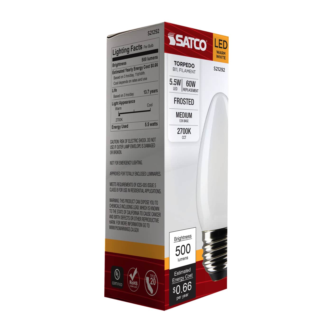 5.5B11/LED/927/FR/120V/E26 - S21292