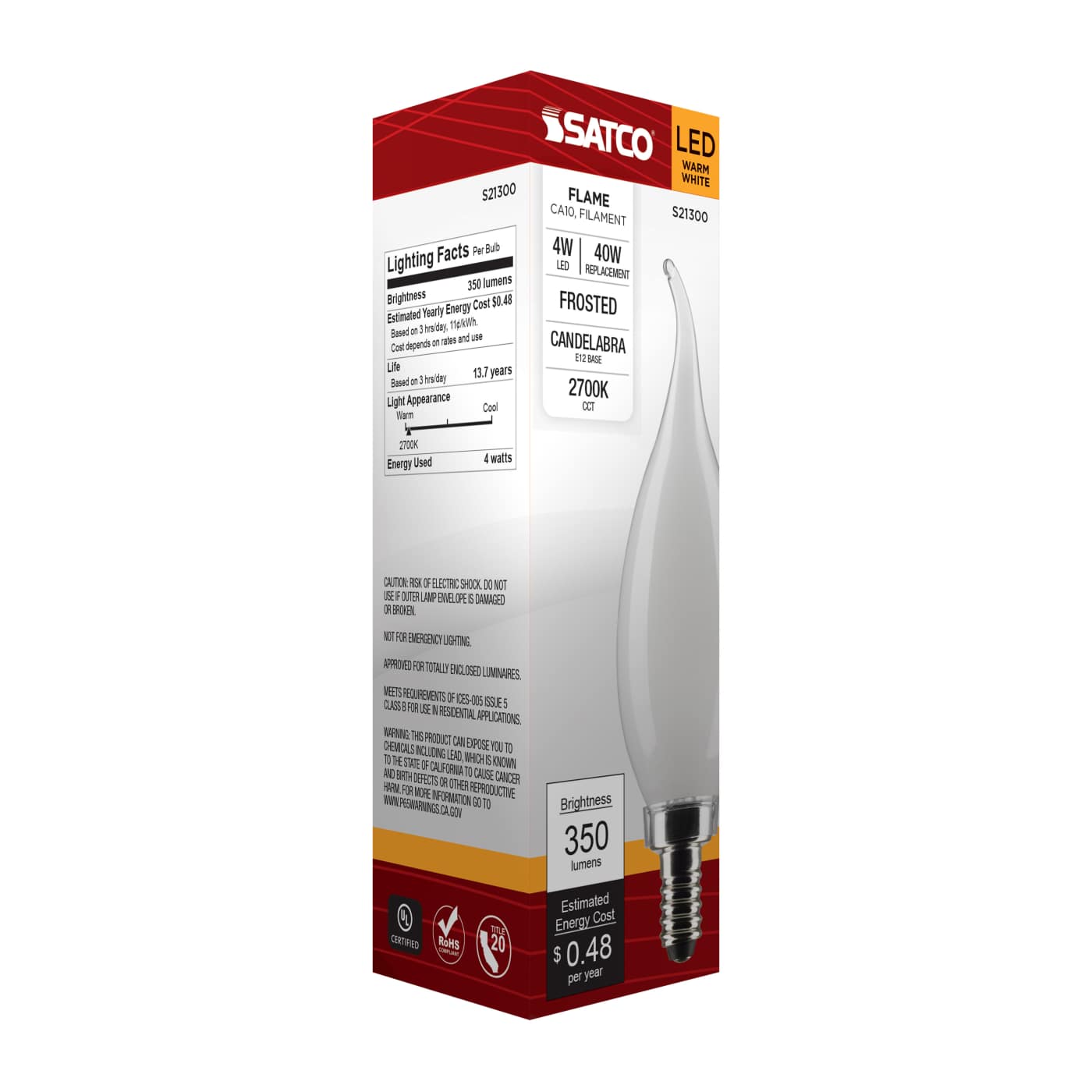 4CA10/LED/927/FR/120V/E12 - S21300