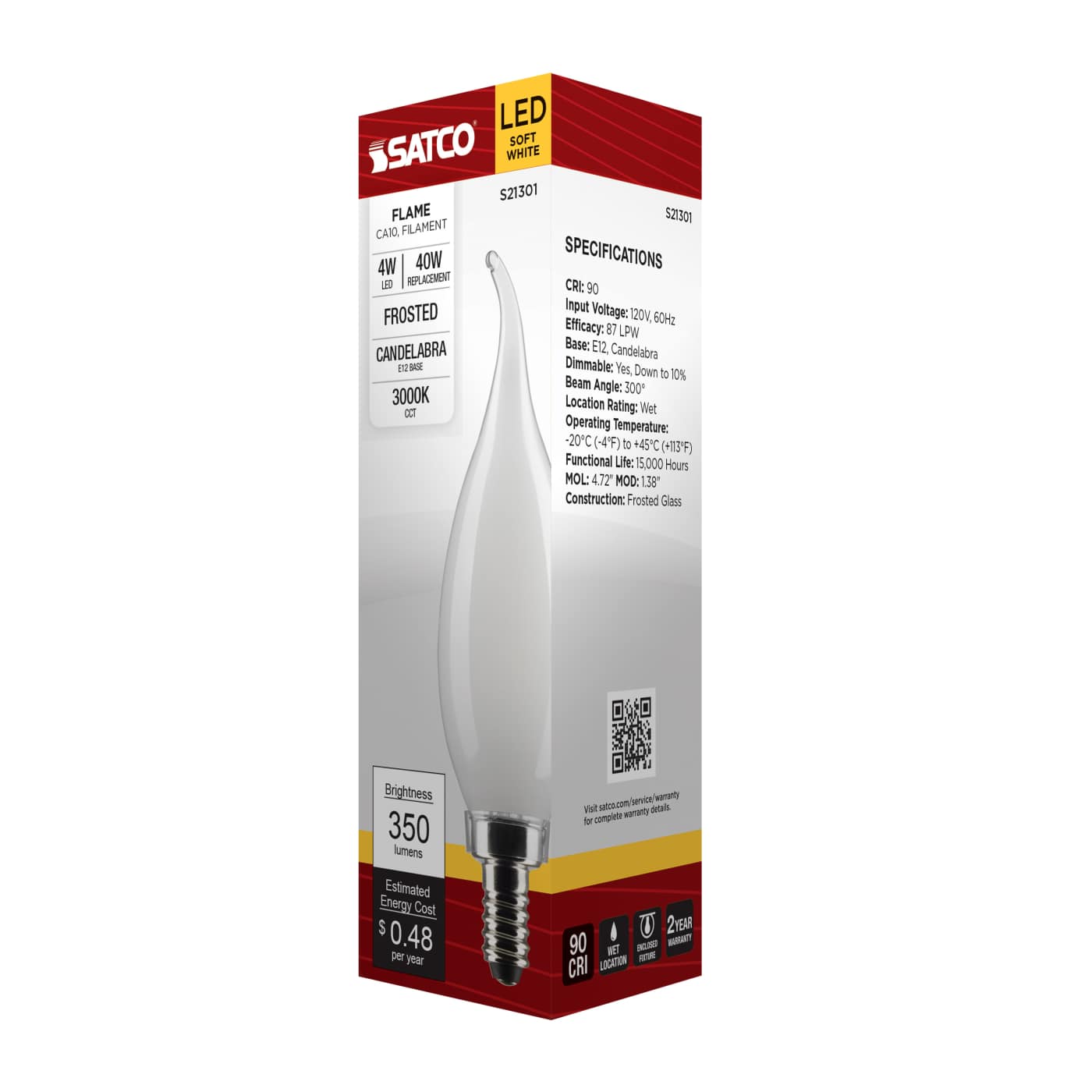 4CA10/LED/930/FR/120V/E12 - S21301