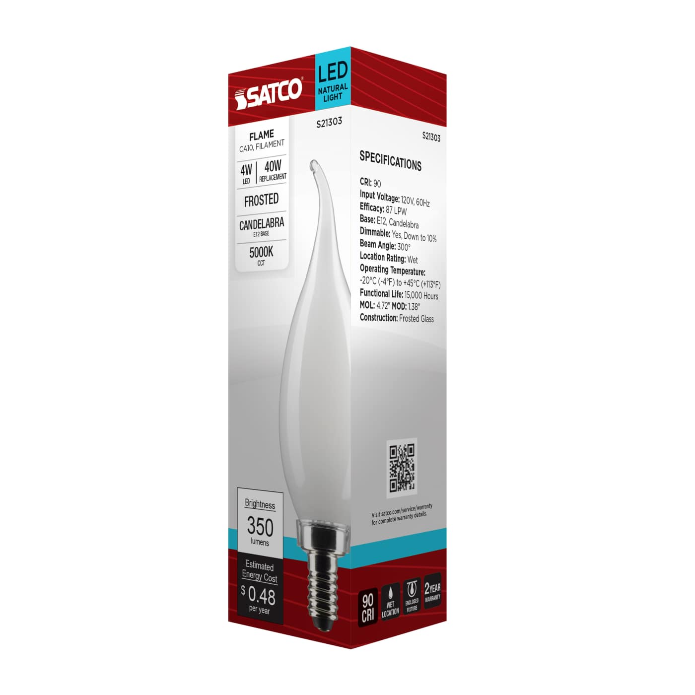 4CA10/LED/950/FR/120V/E12 - S21303