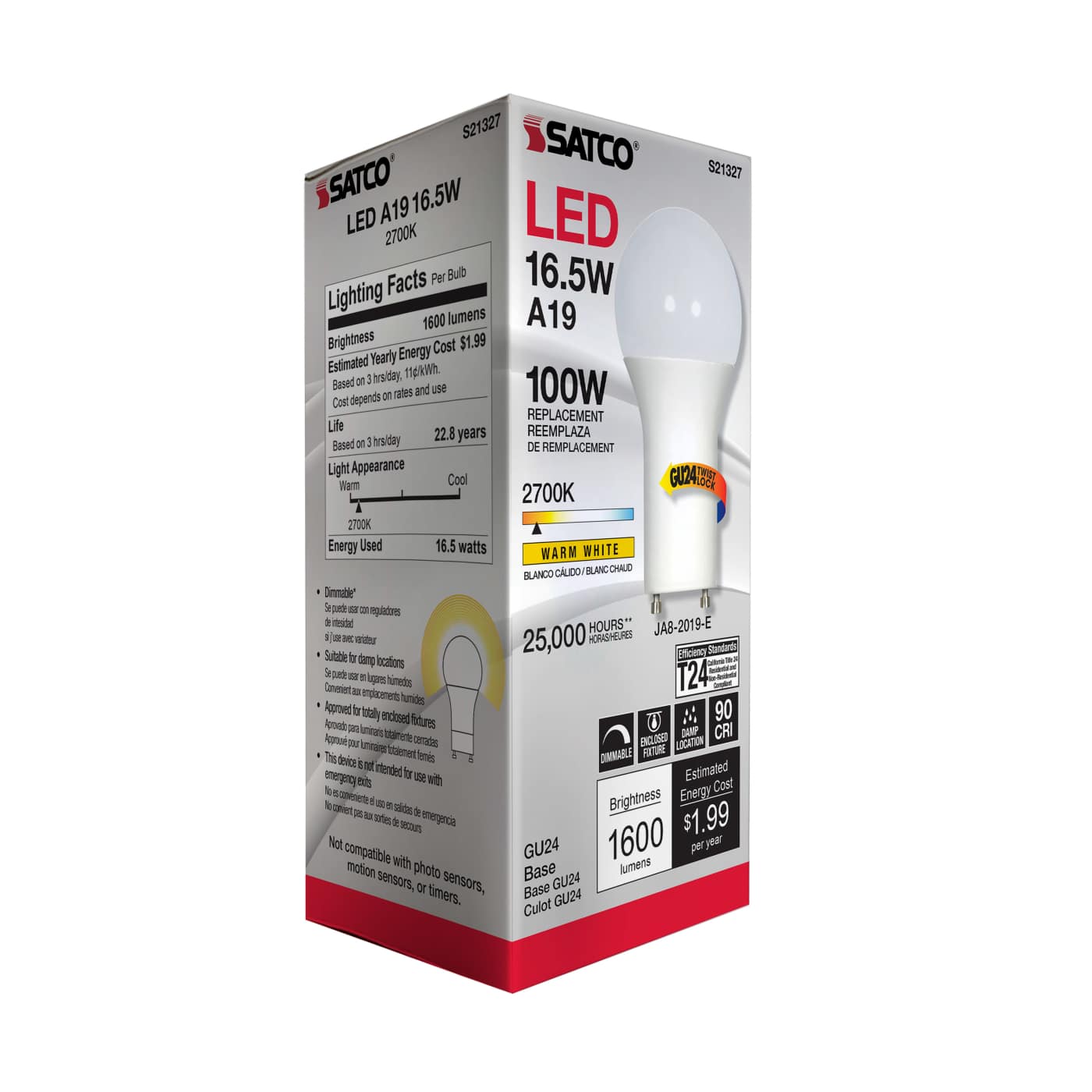16.5A19LED/927/GU24/120V - S21327