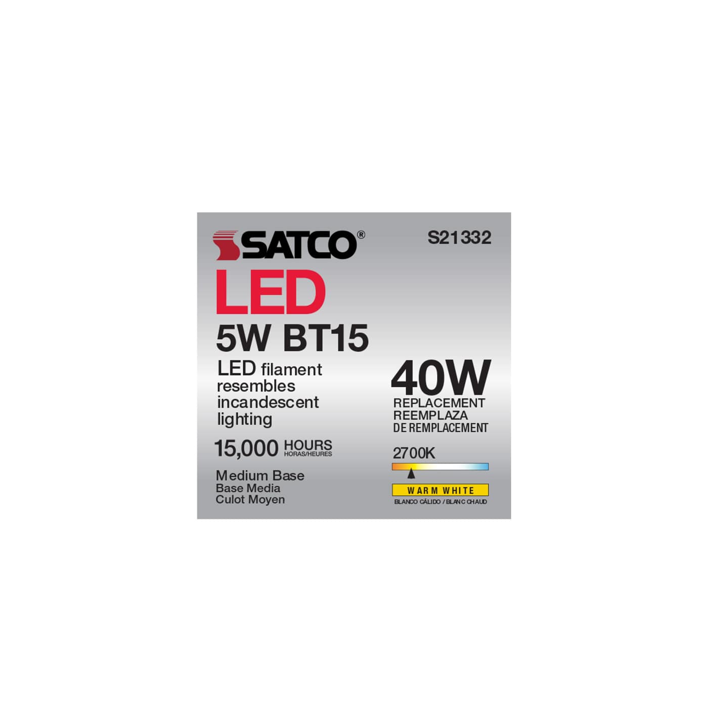 5BT15/WH/LED/927/120V - S21332