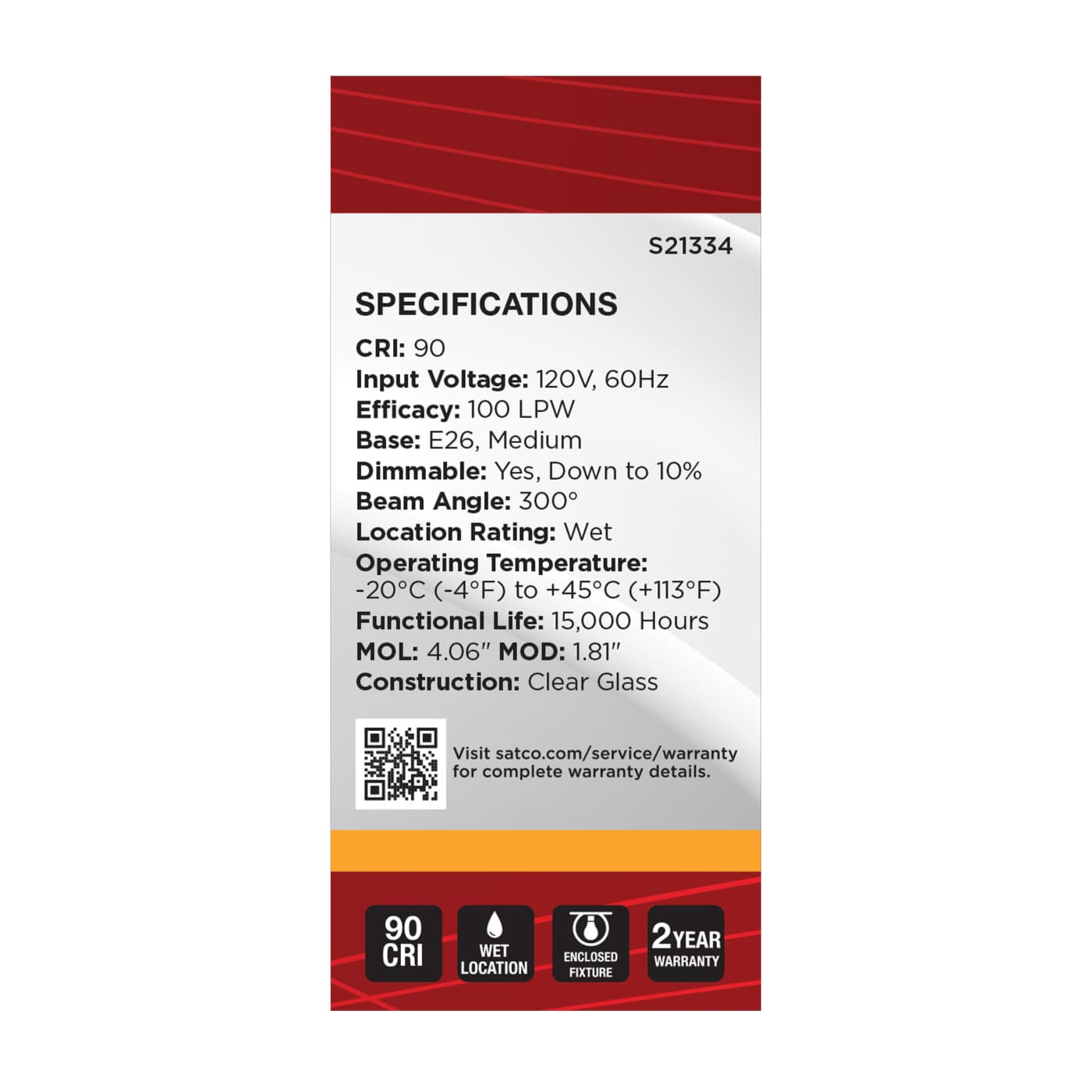 8BT15/CL/LED/927/120V - S21334