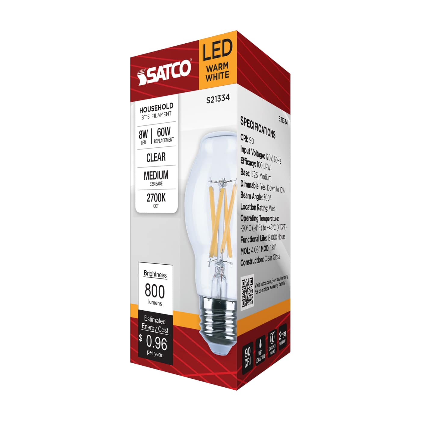 8BT15/CL/LED/927/120V - S21334