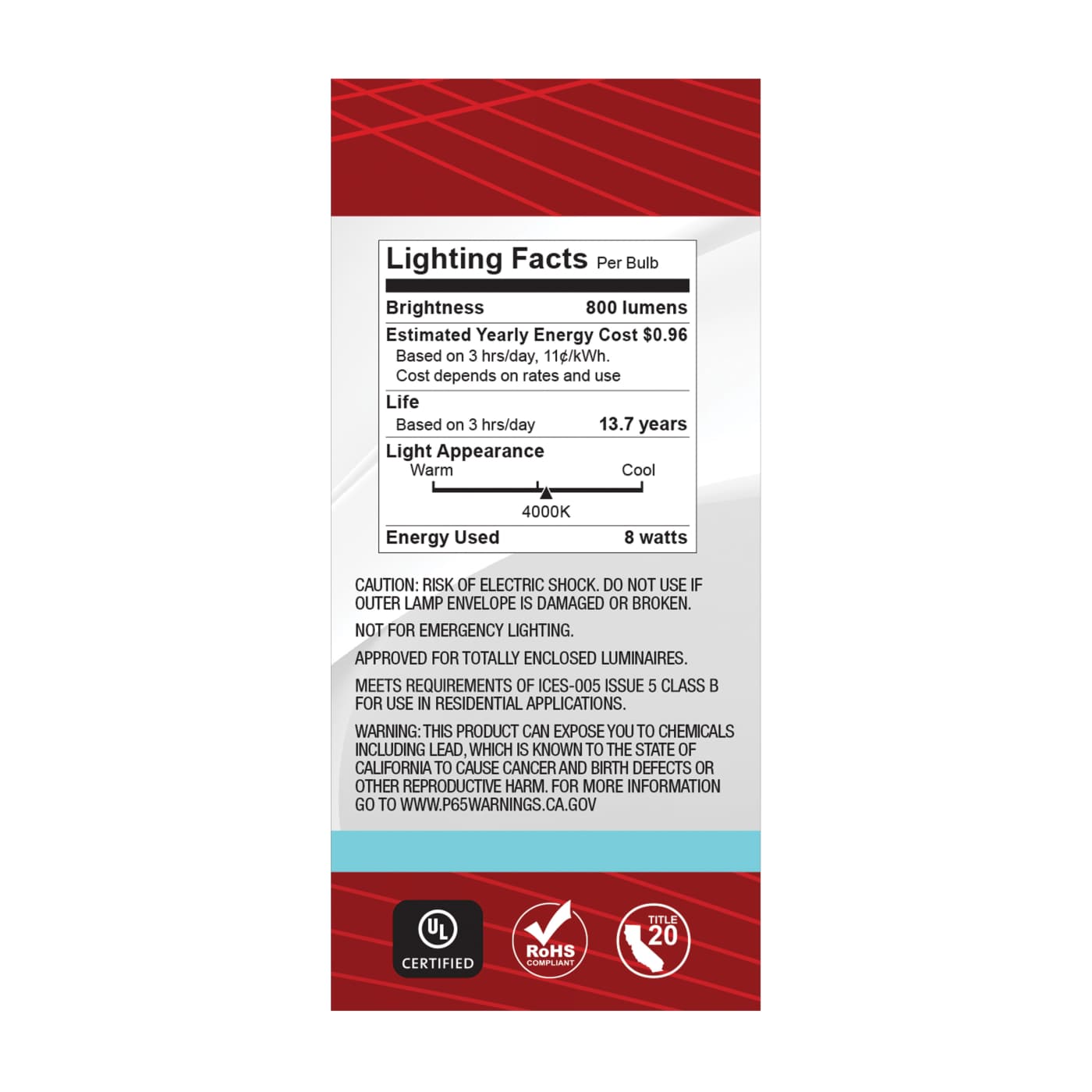 8BT15/CL/LED/940/120V - S21335