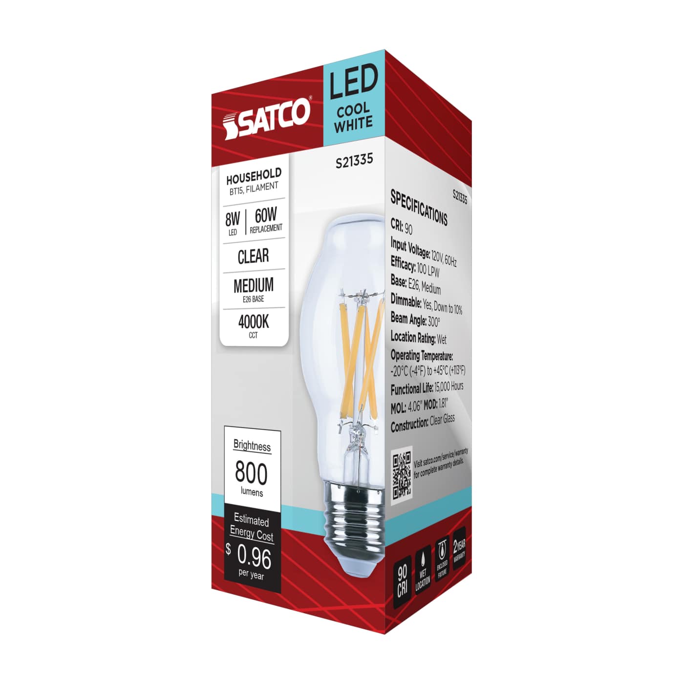 8BT15/CL/LED/940/120V - S21335