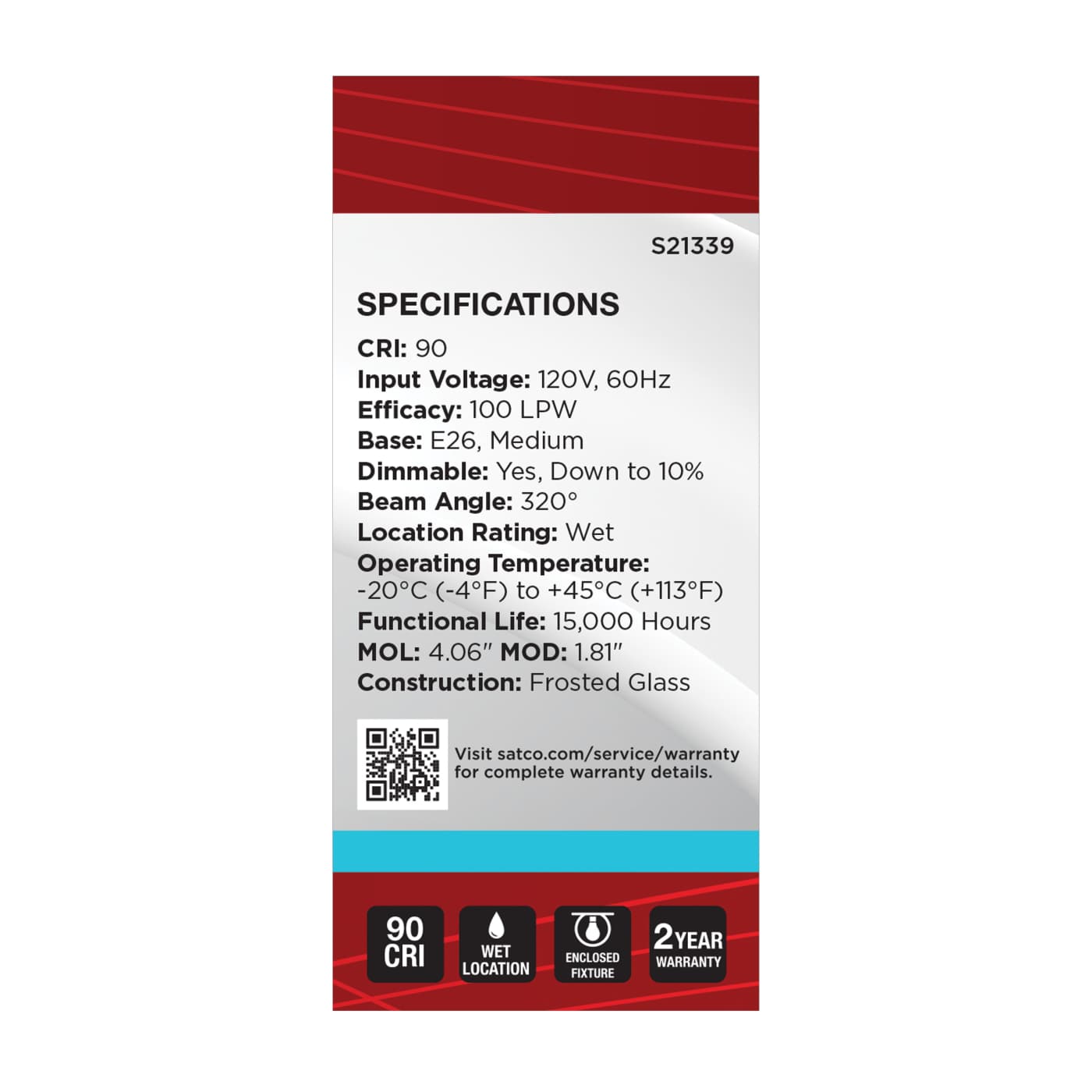 8BT15/WH/LED/950/120V - S21339