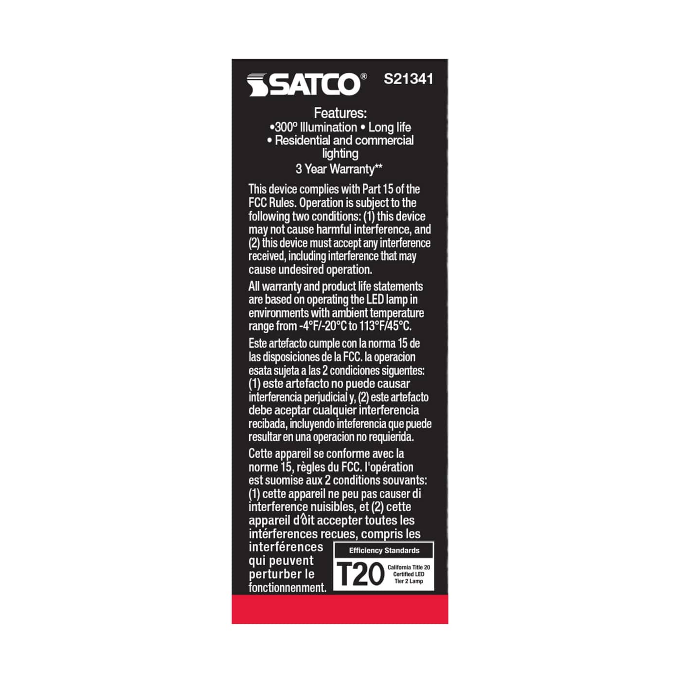 2.8T6/LED/CL/940/120V/E12 - S21341