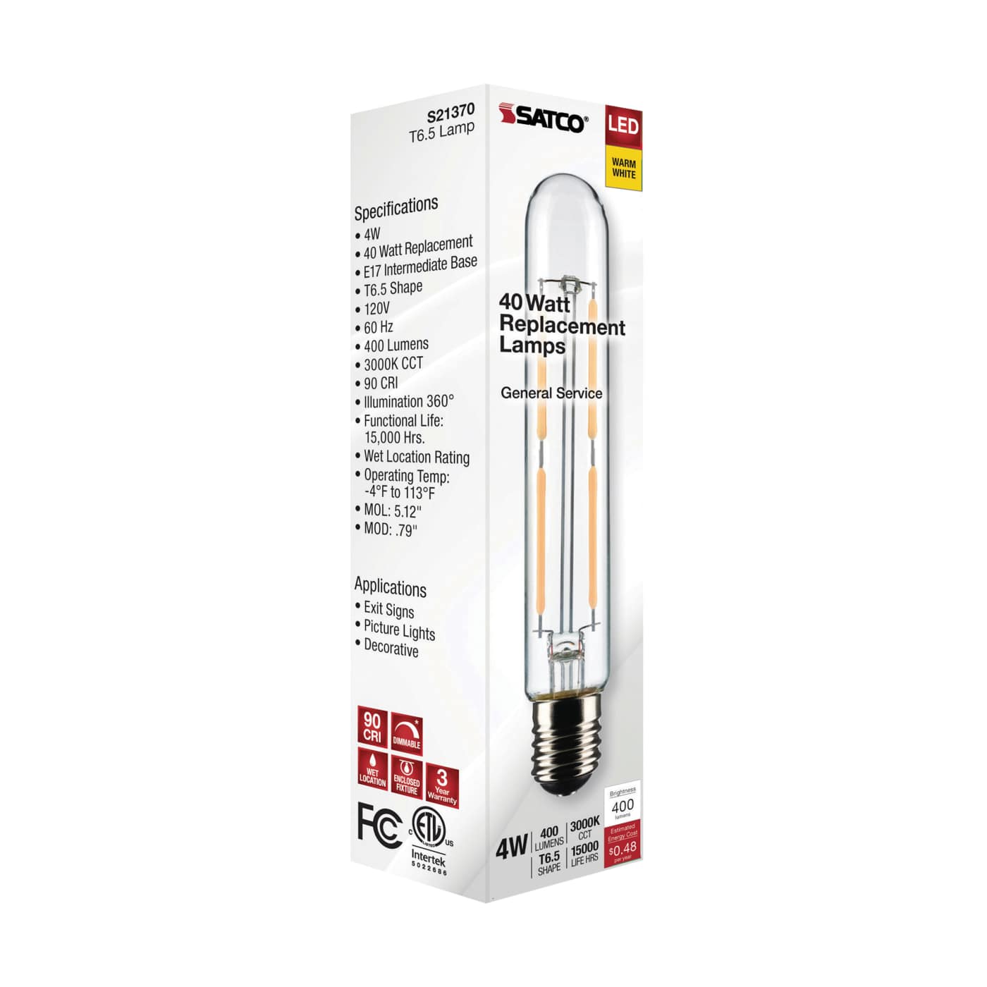 4T6.5/LED/CL/930/120V/E17 - S21370