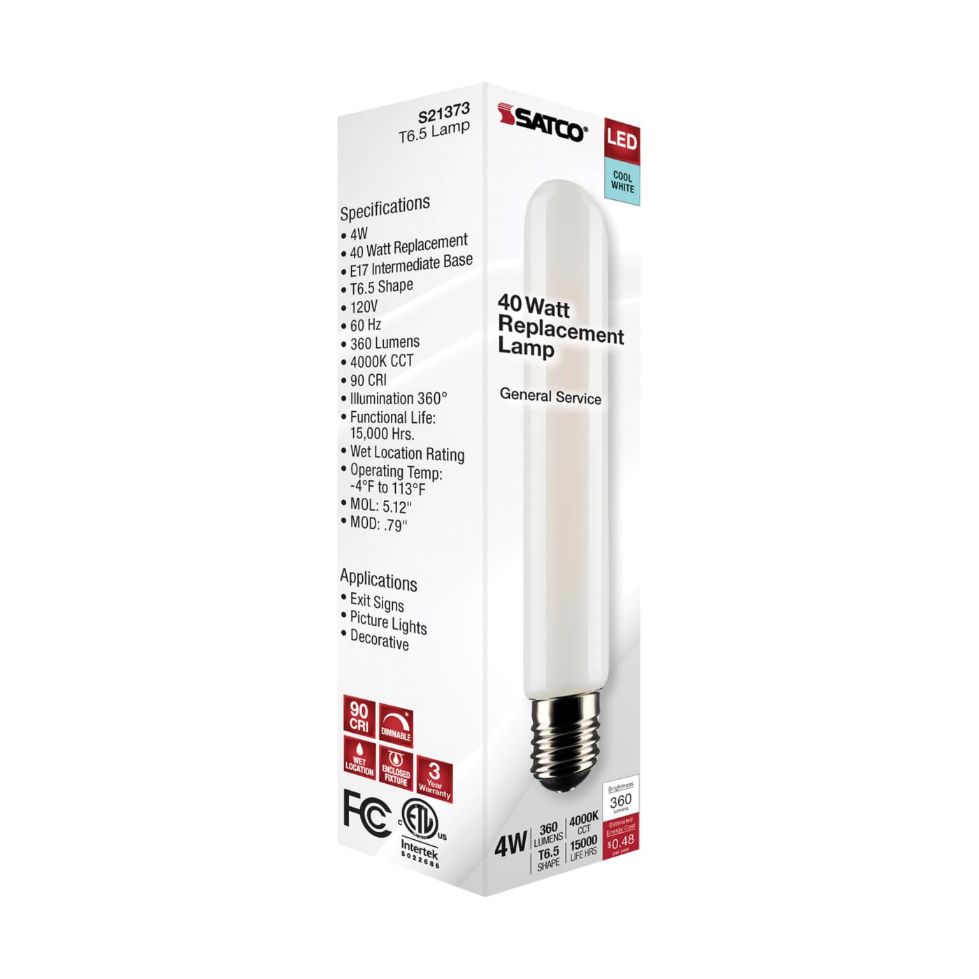 4T6.5/LED/FR/940/120V/E17 - S21373