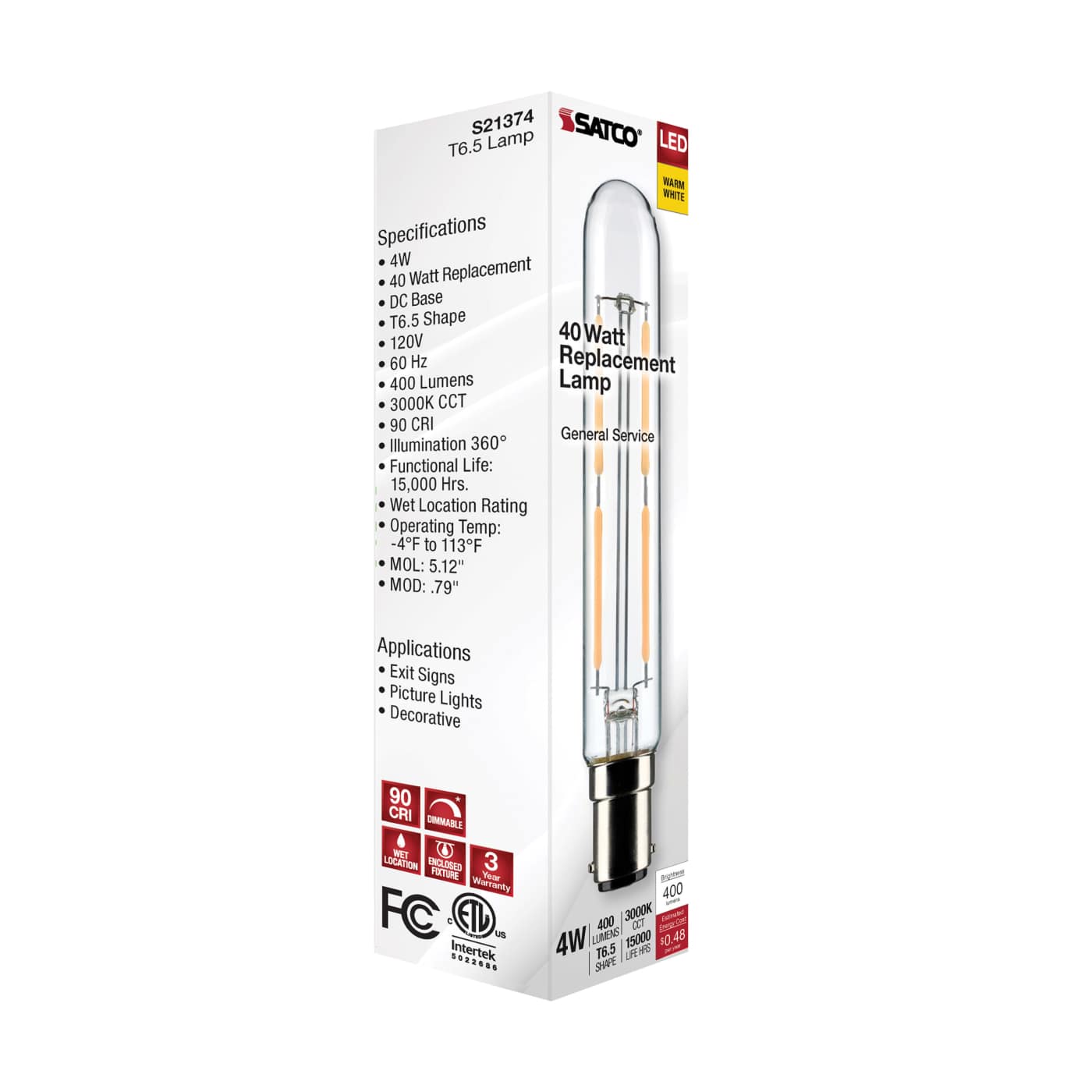 4T6.5/LED/CL/930/120V/DC - S21374