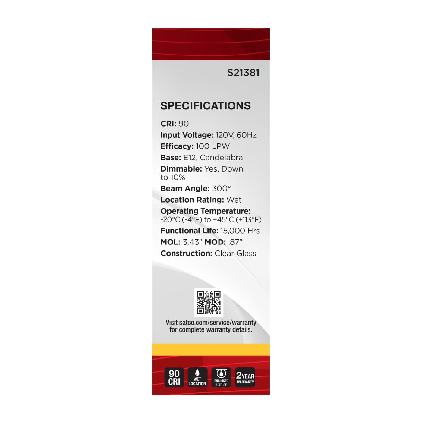 4T6L/930/E12/GCYS/120V/W - S21381