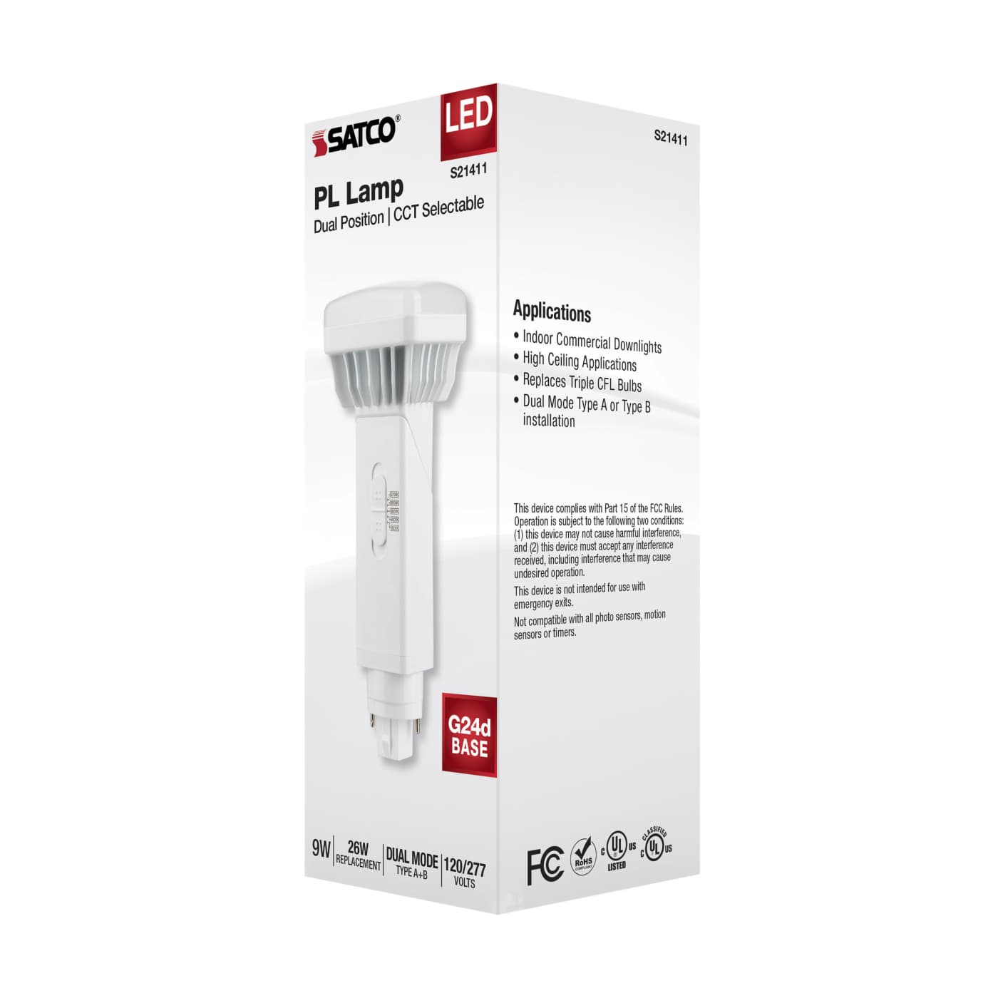 9PL/LED/HV/5CCT/A+B/G24D - S21411